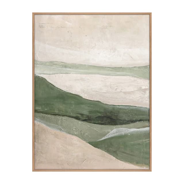 Green Field Bild Eichenrahmen 90x120
