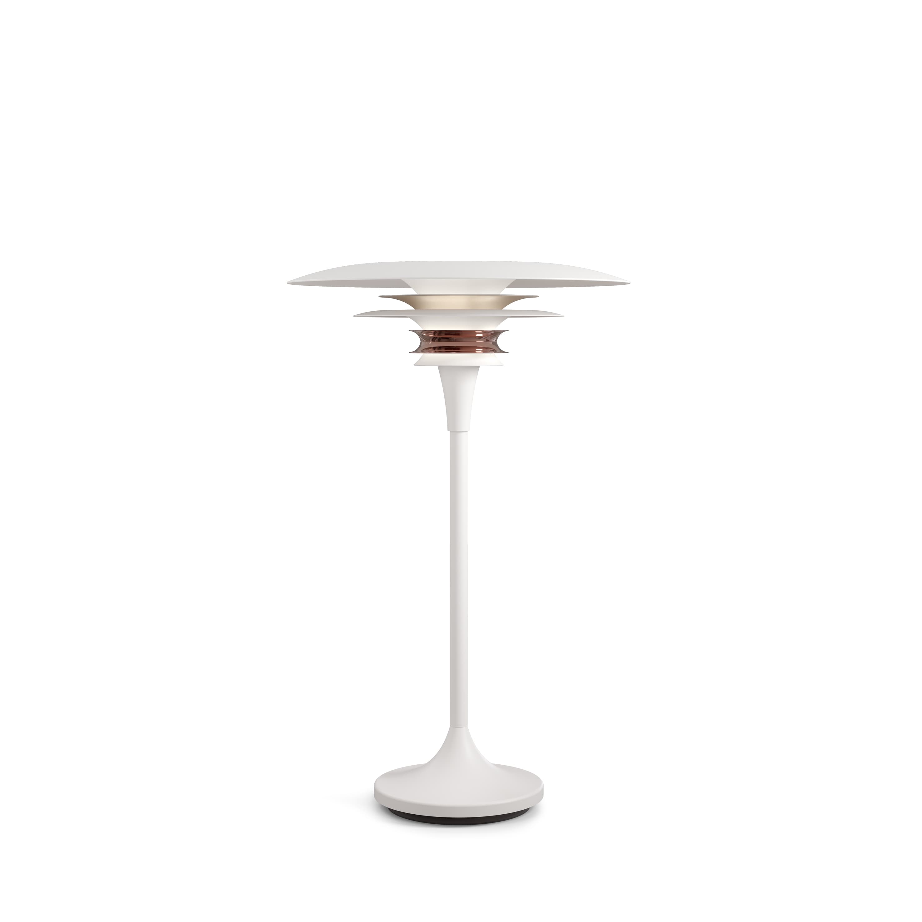 Diablo Tischlampe Mattweiß/Rosé Silber Ø30