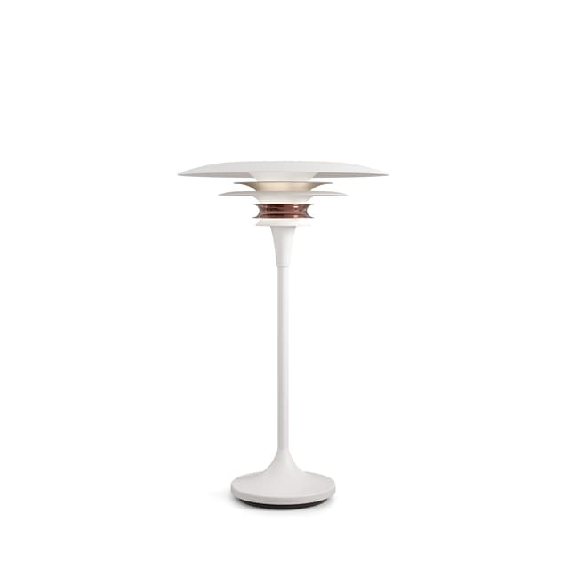 Diablo Tischlampe Mattweiß/Rosé Silber Ø30