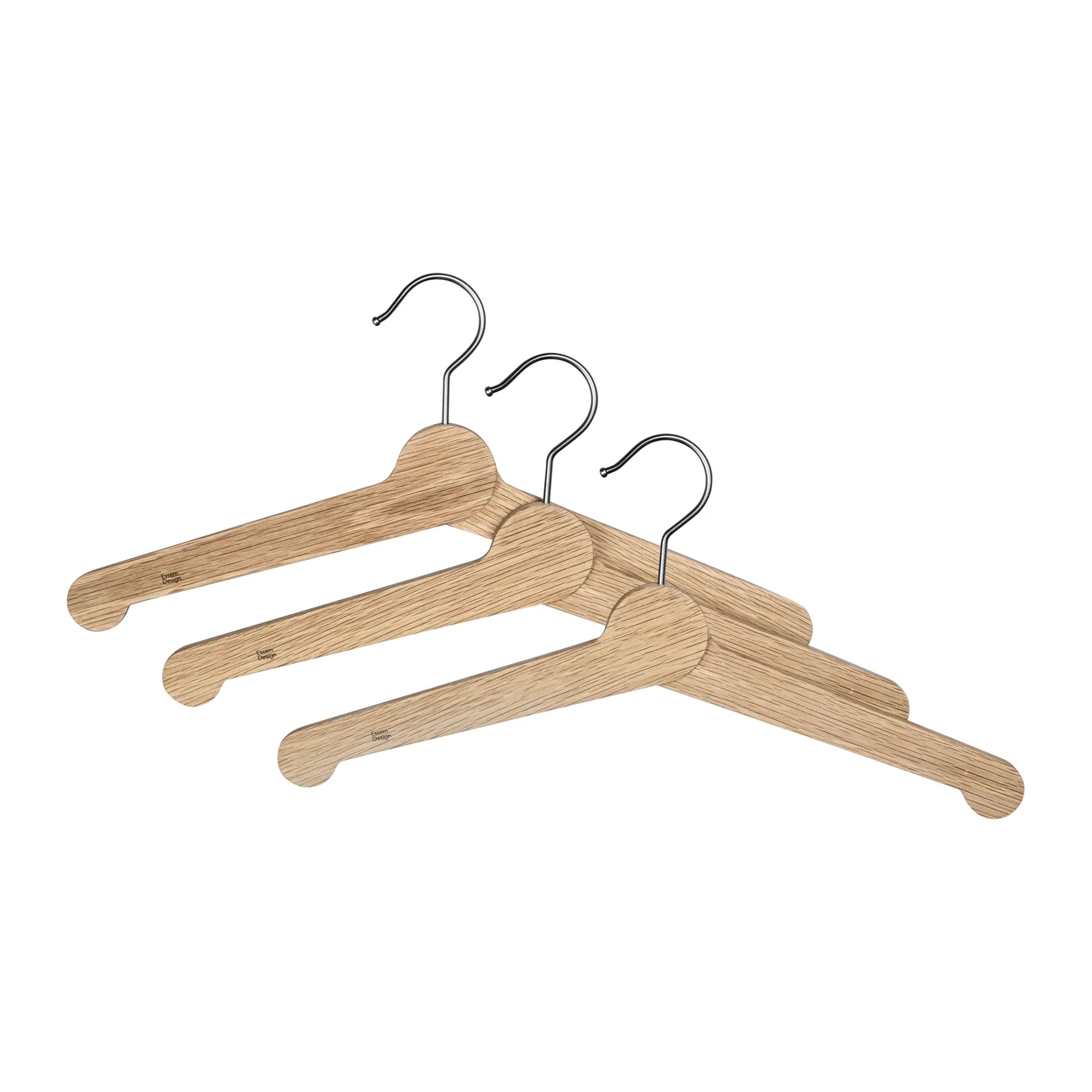 Nostalgi Kleiderbügel Eiche 3er-Pack