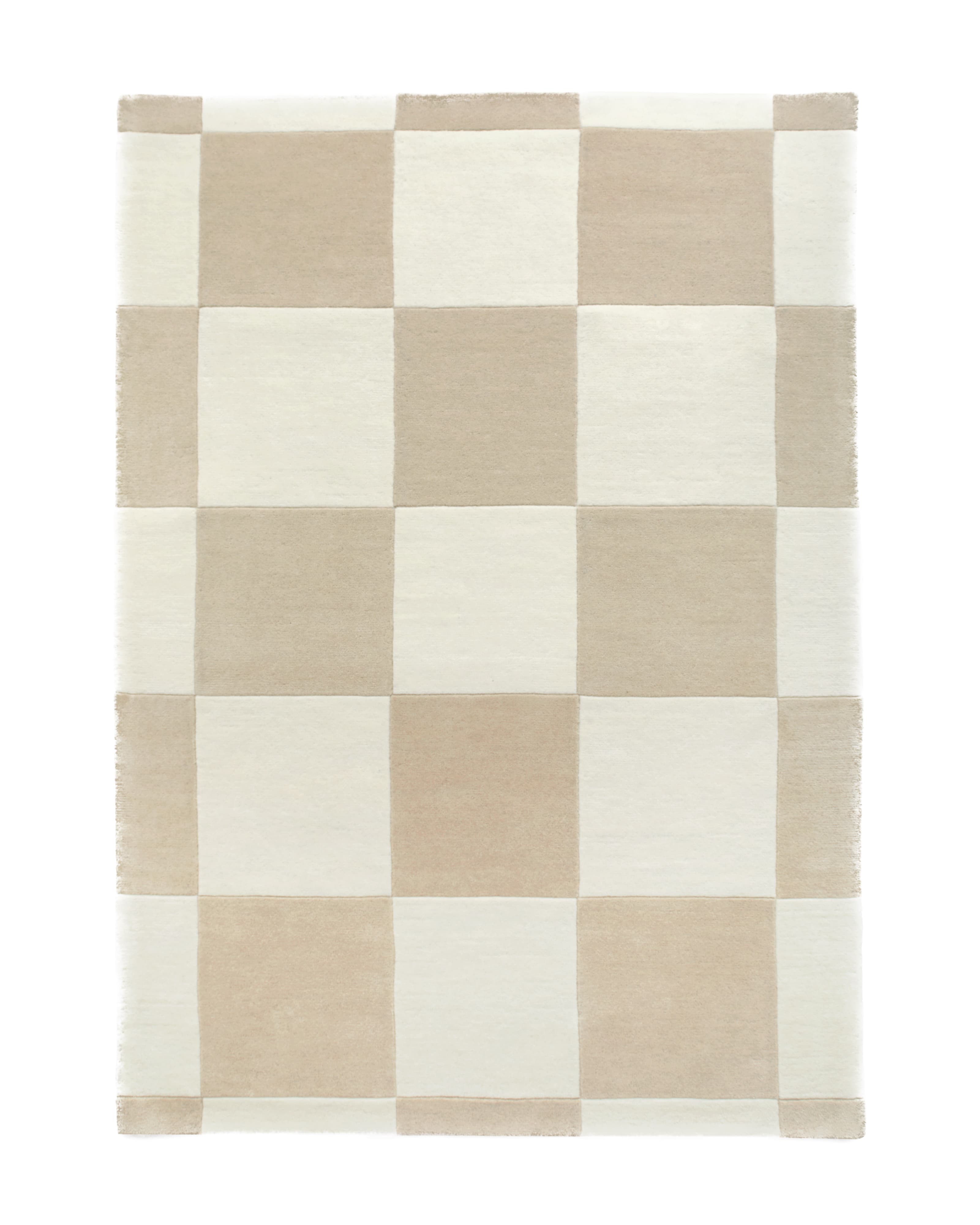 Hafstrom Wollteppich Beige/Weiß 200x300