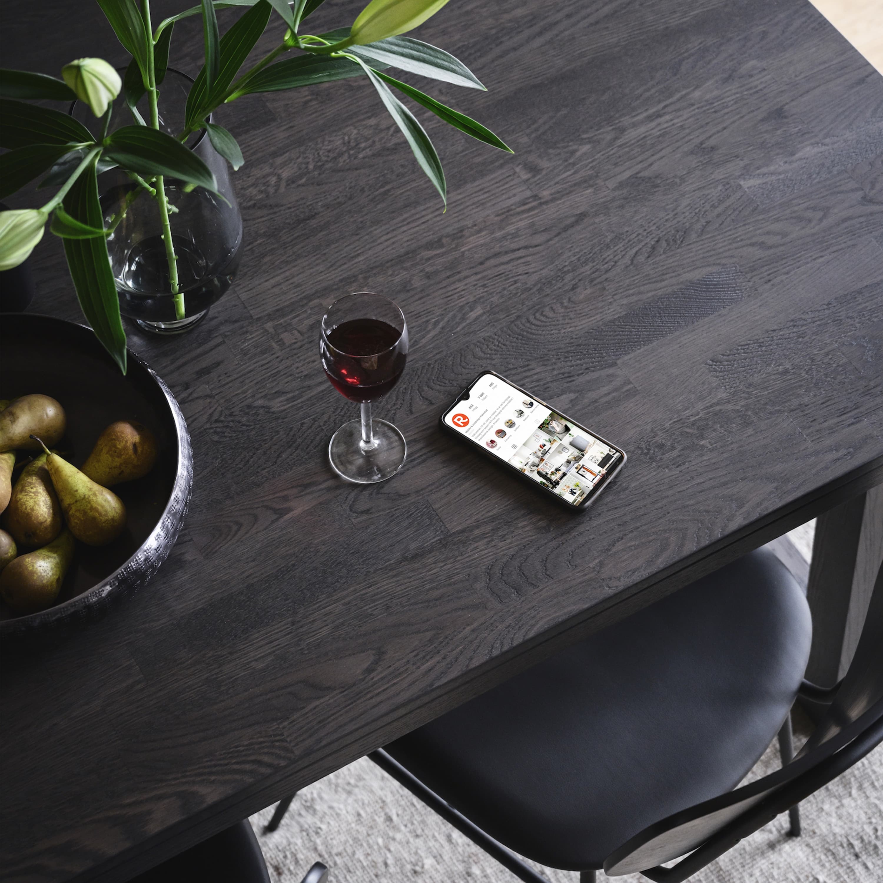 Brooklyn Dining Table Dark Brown Oak 220cm