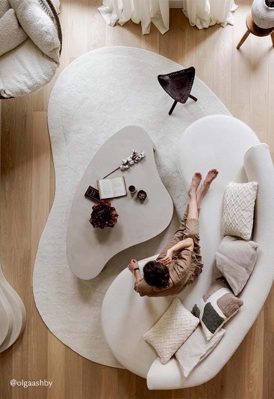 Residue Wollteppich Bone White 265x400