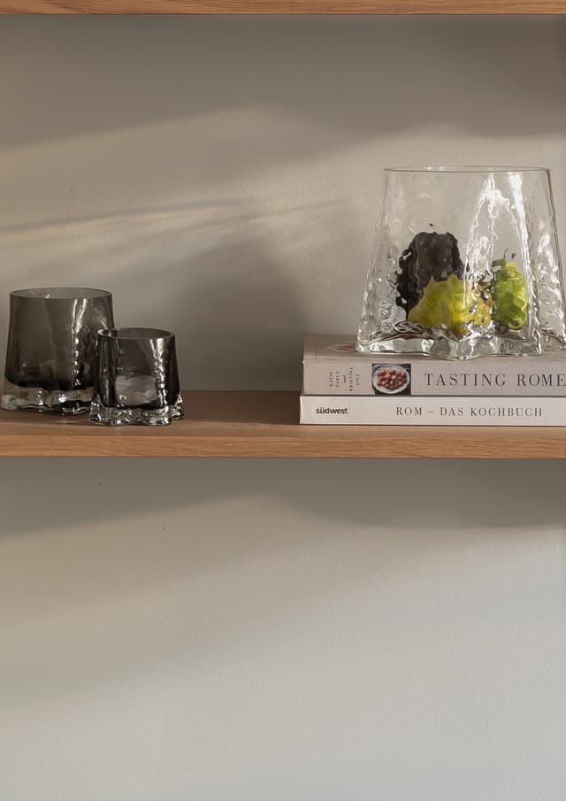 Candel Holder Smoke Medium