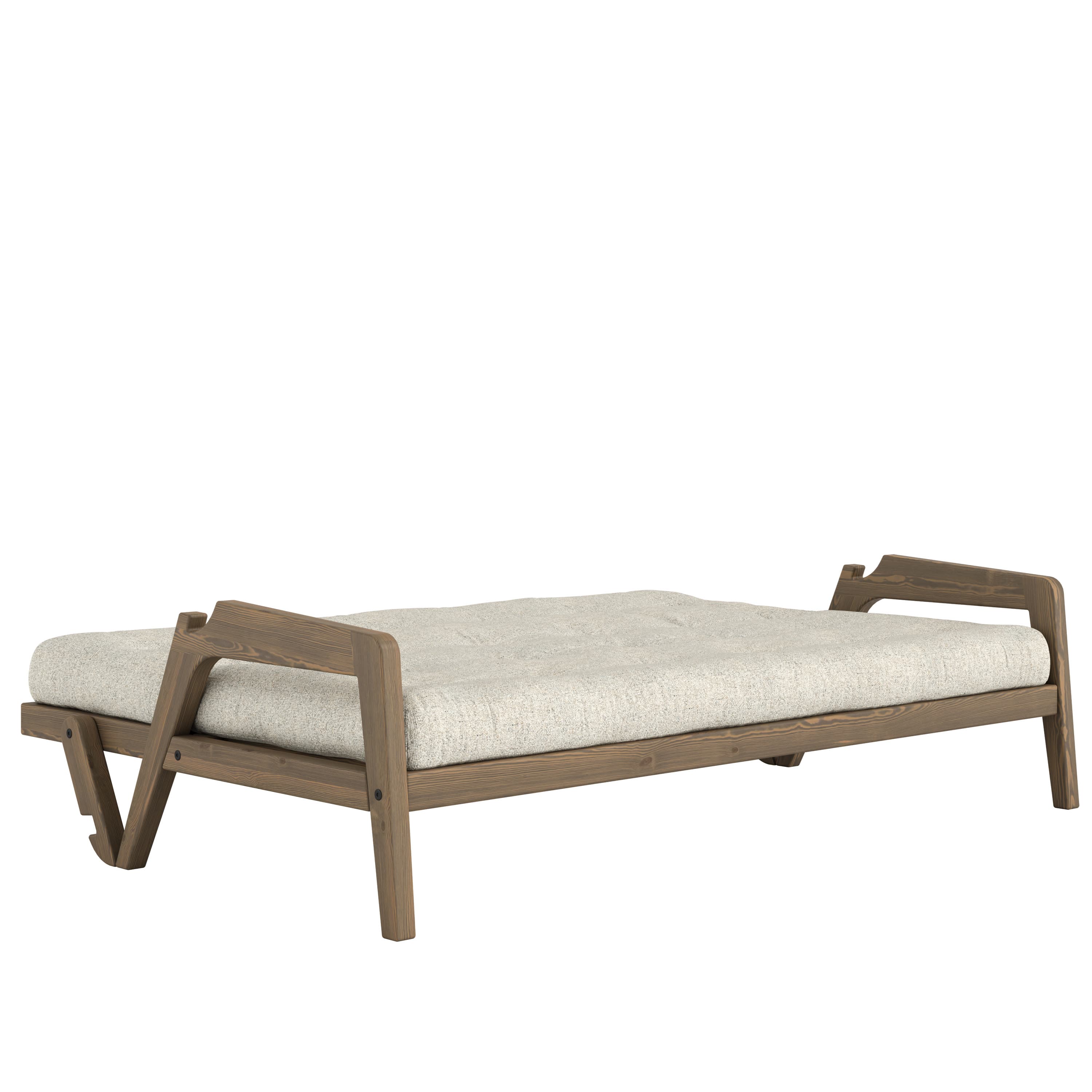 Grab Sofa Bed Carob Brown Lacquered/Soft Chalk 204cm