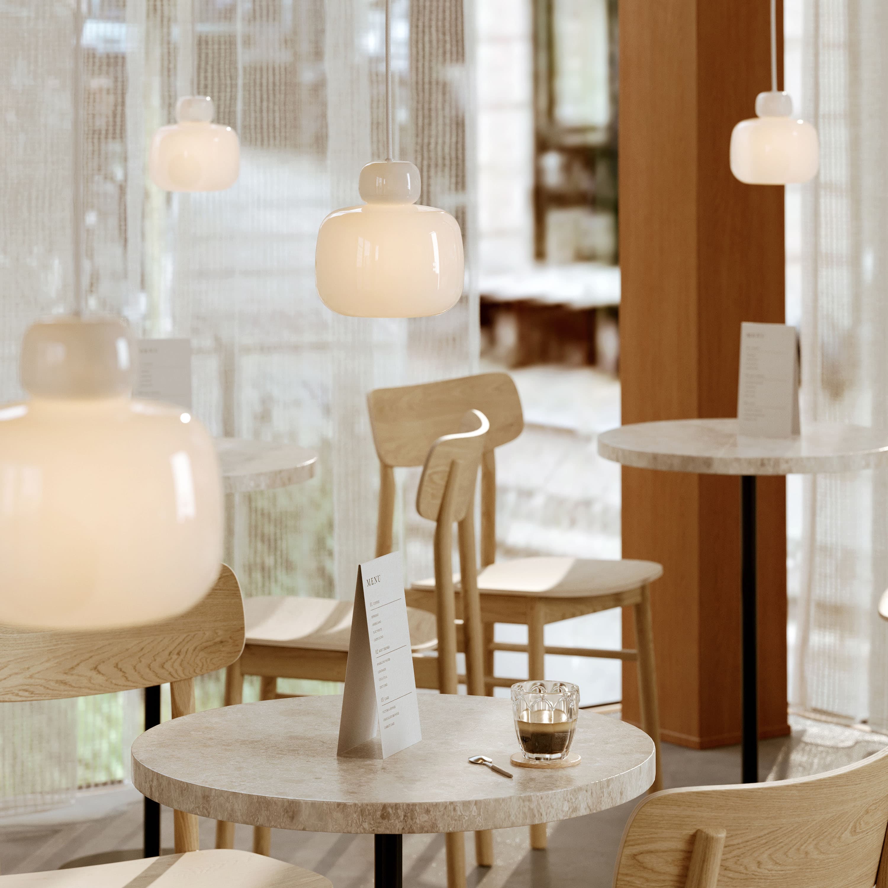 Stone Deckenleuchte Opal Triplex-Glas Small