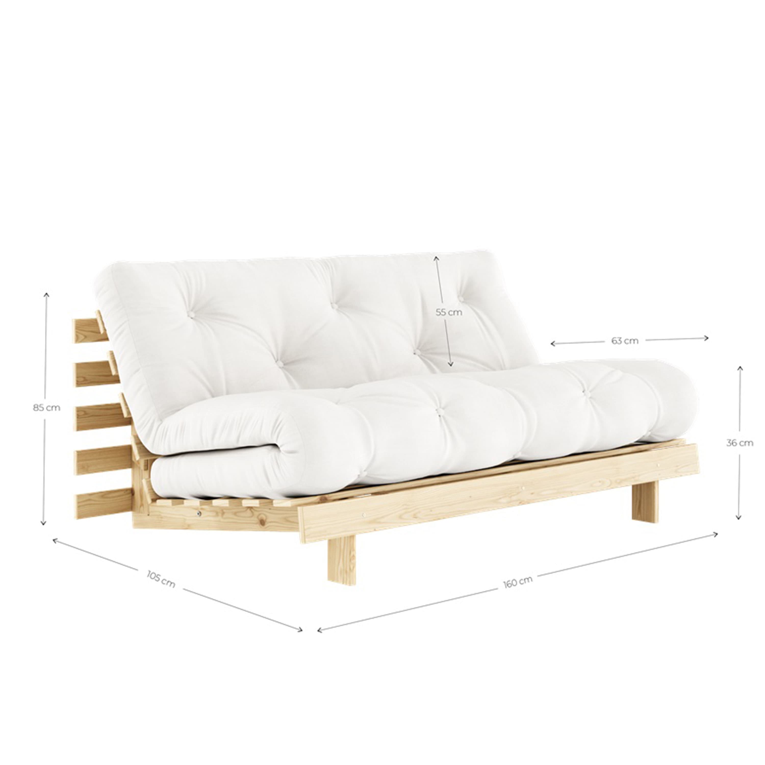 Roots Schlafsofa Natur/Linen 160cm