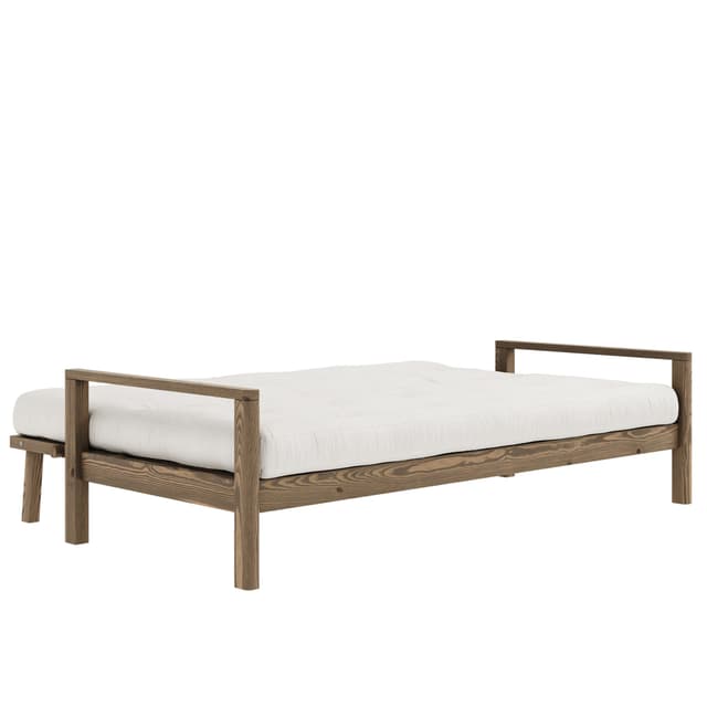 Knob Schlafsofa Braun/Natur 130cm