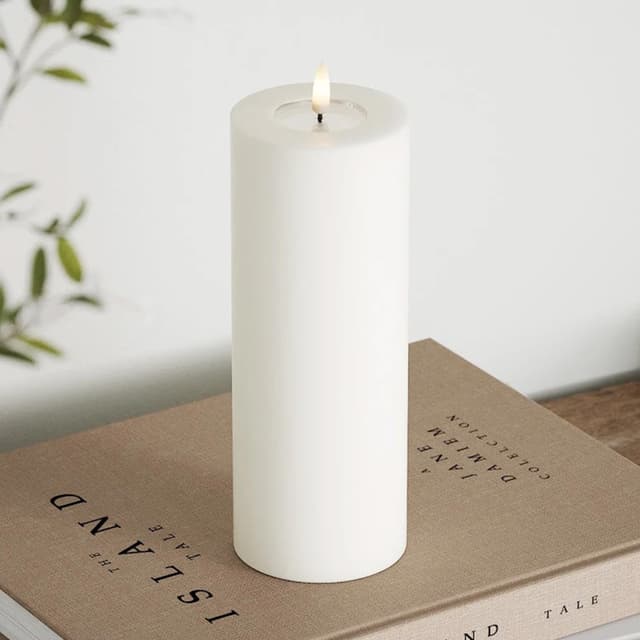 LED Block Candle White 20cm