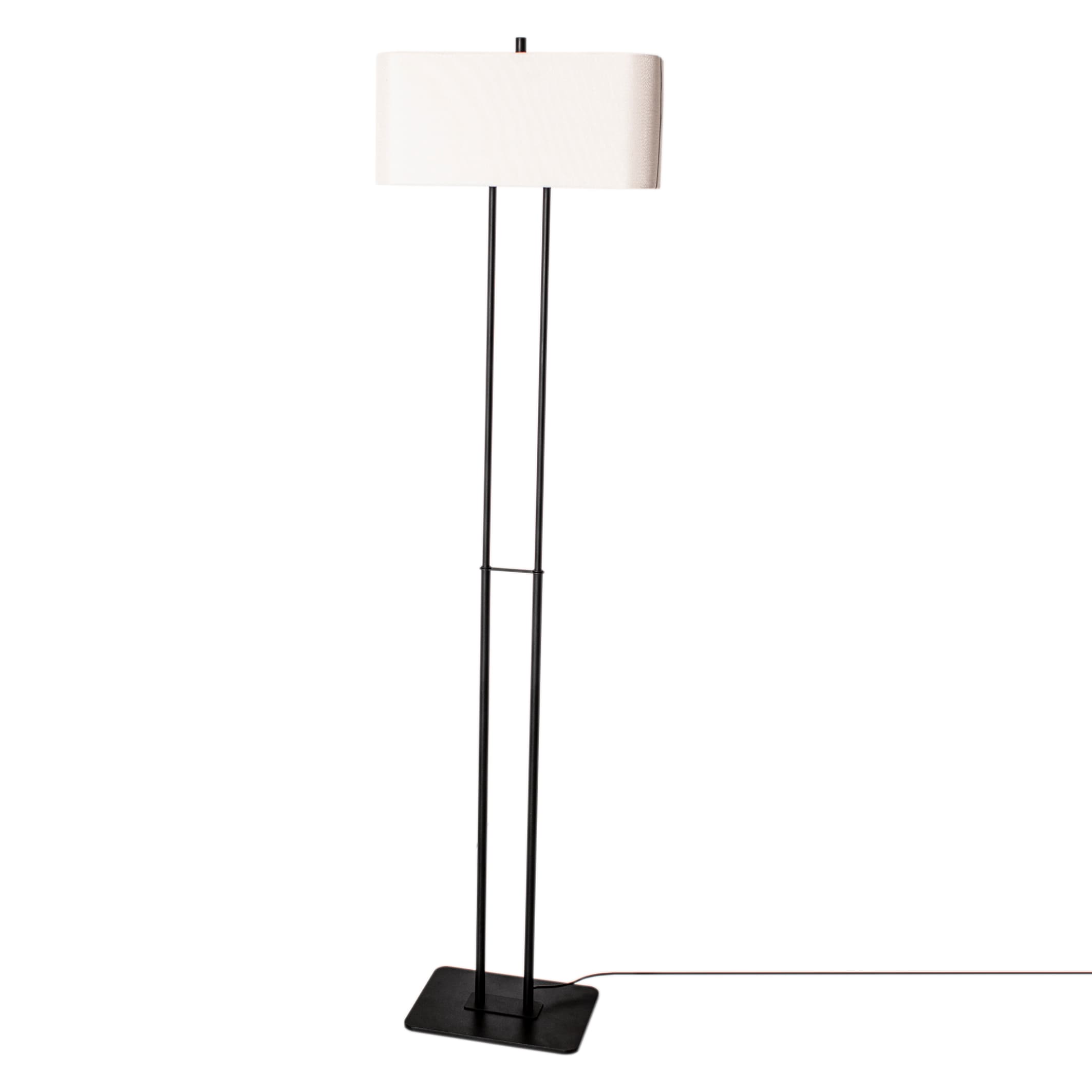 Luton Floor Lamp Black/White 150cm