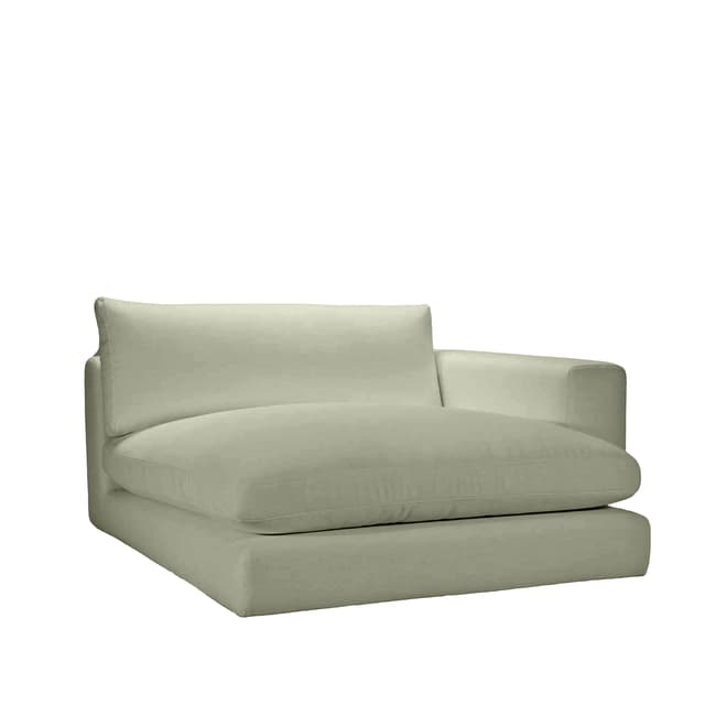 Capri 1.5-seater Chaise Module Right Armrest Green 142x184