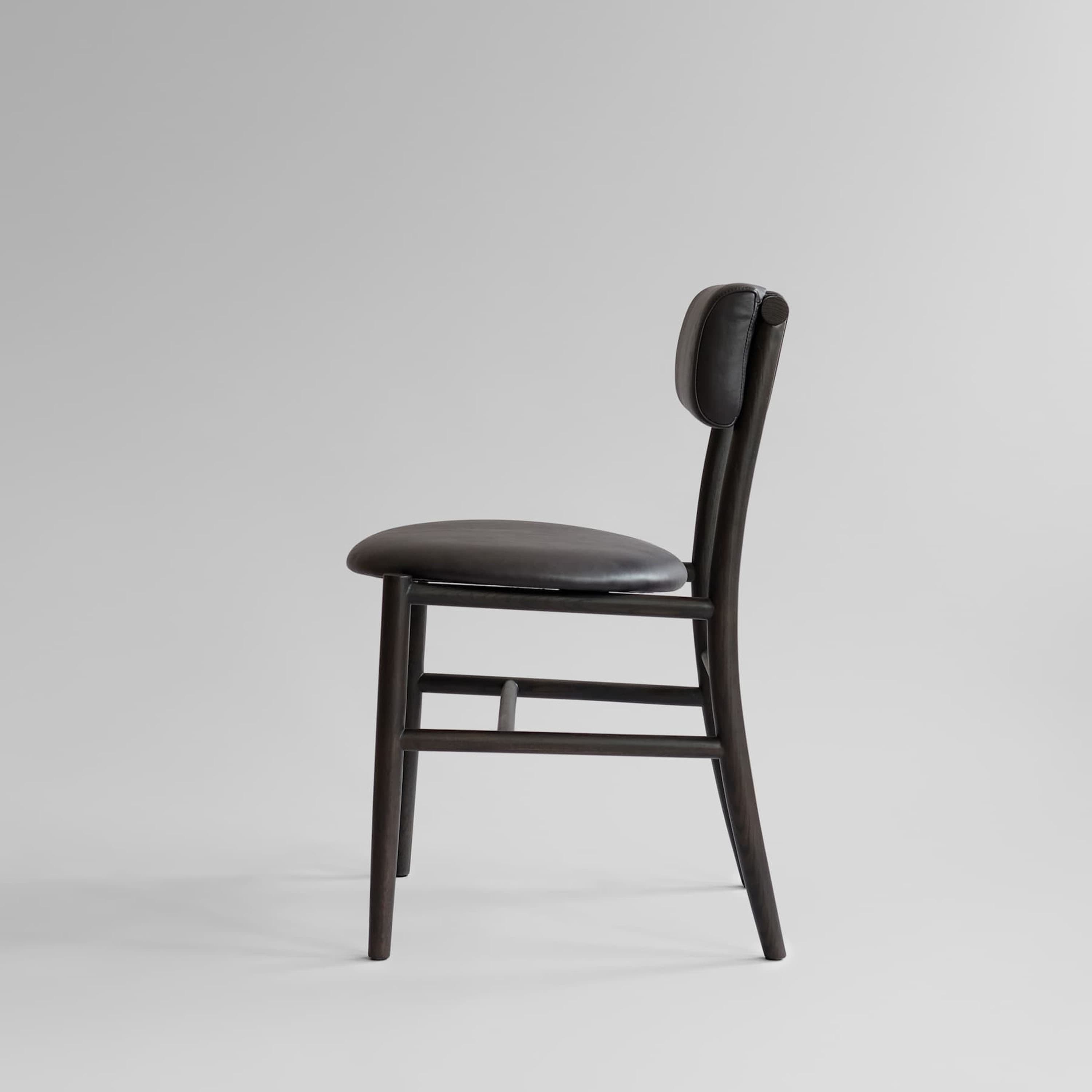 Nama Matstol Coffee Black/Aniline Leather Black