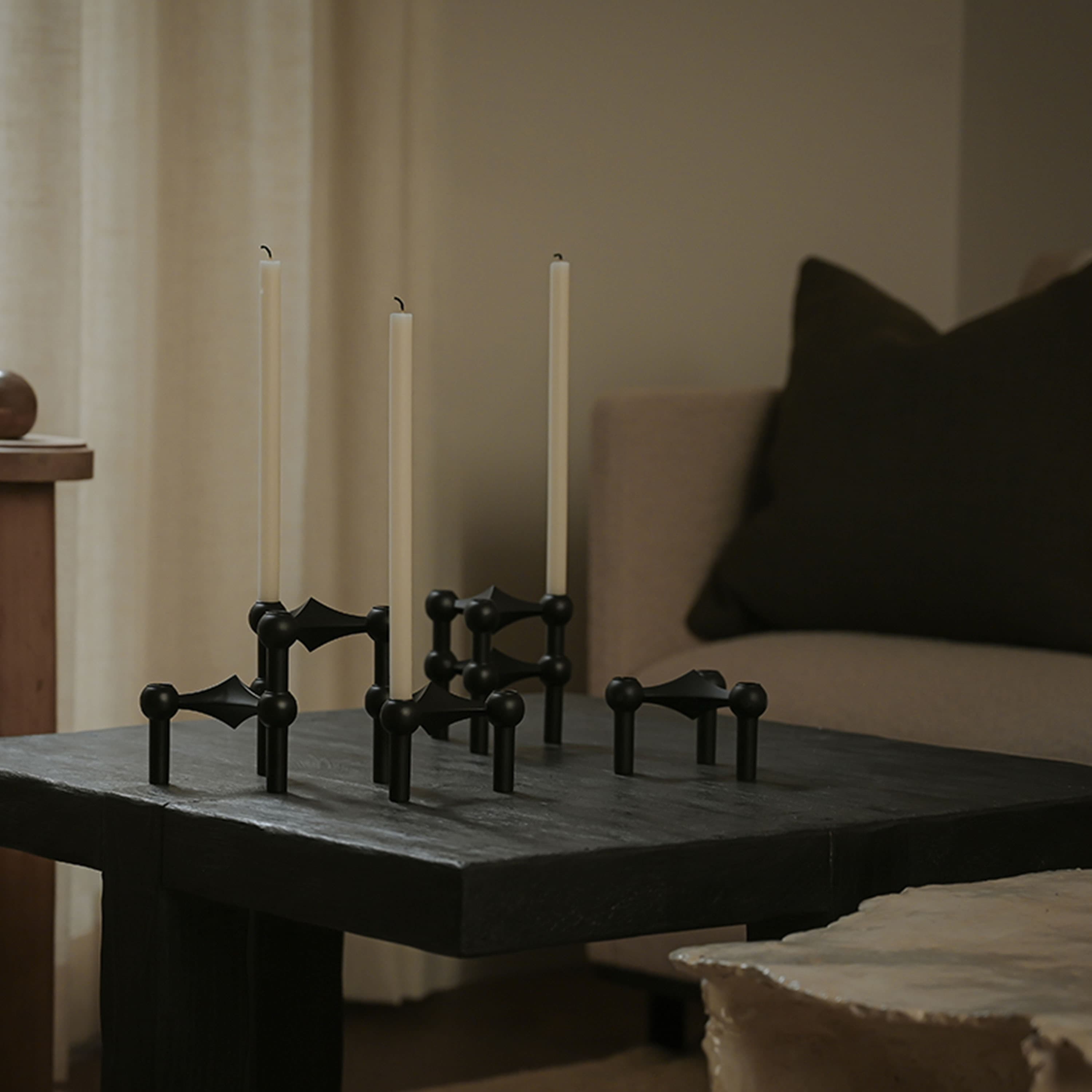STOFF Nail Candle Holder Black