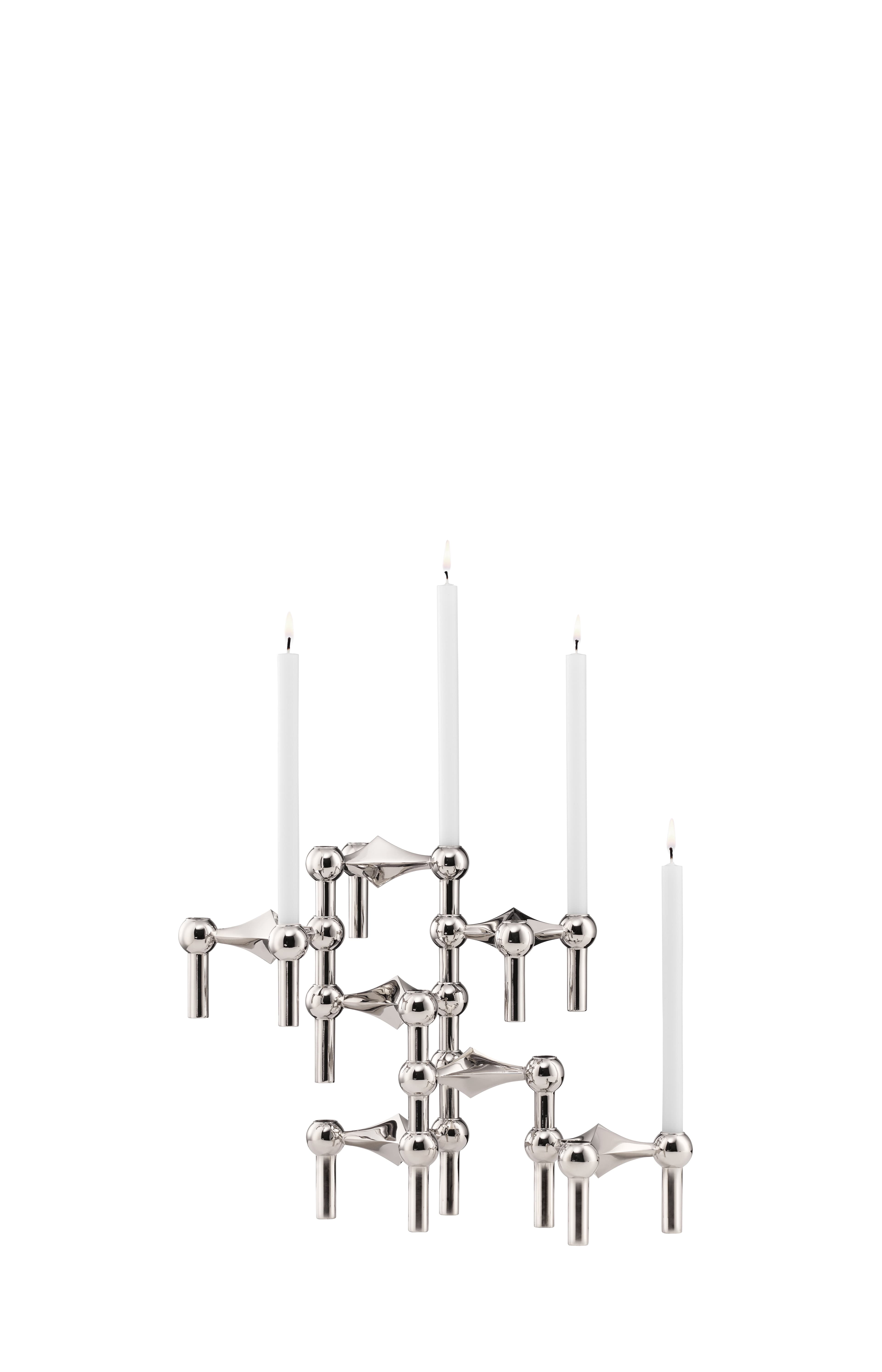 STOFF Nail Candle Holder Chrome Set of 3