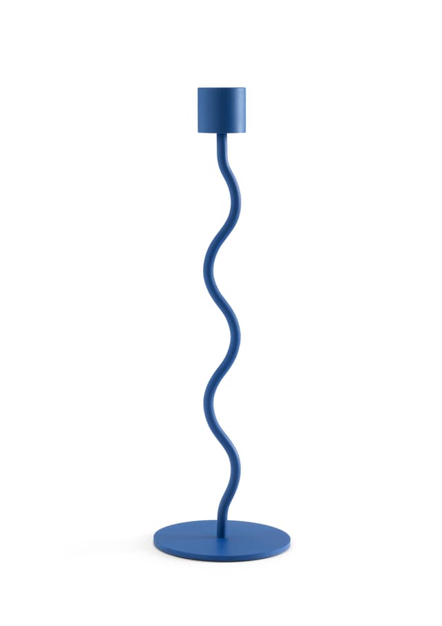Curved Kerzenständer Royal Blue 26cm