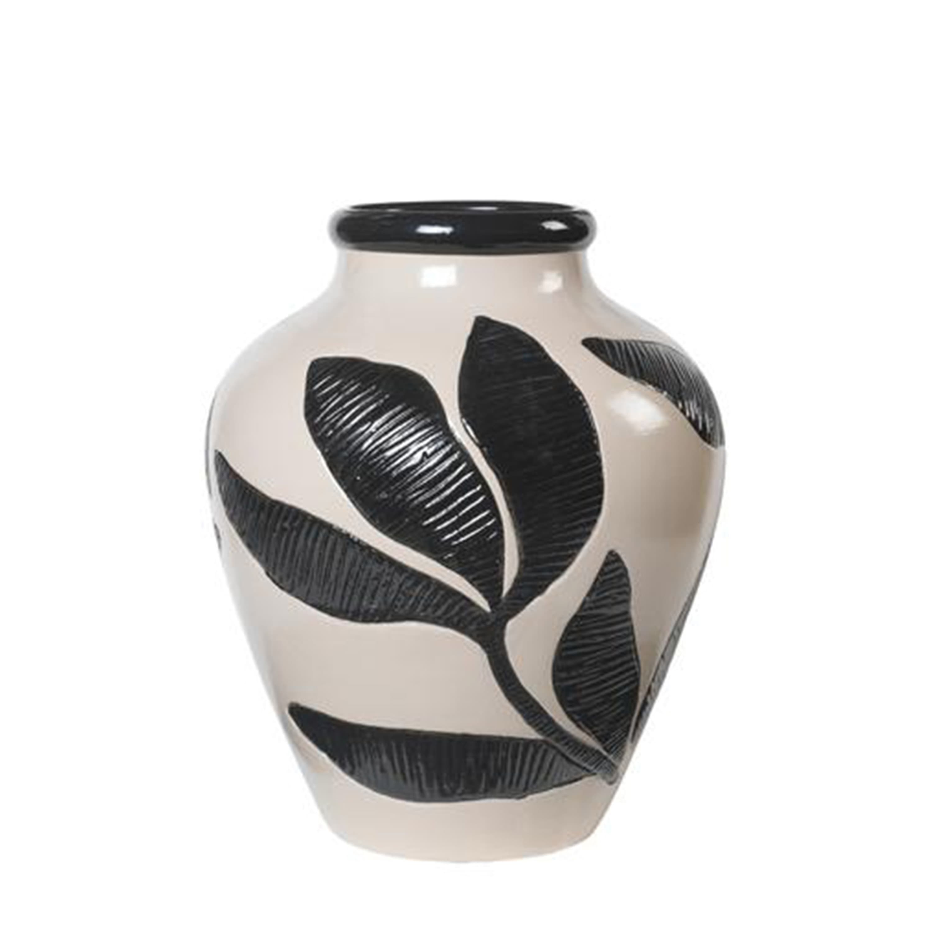 Herbert Vase Black/Rainy Day Grey Ø33