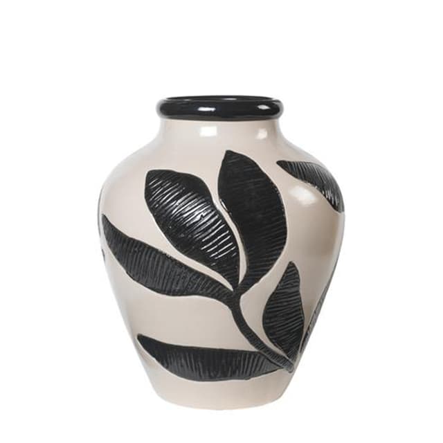 Herbert Vase Black/Rainy Day Grey Ø33