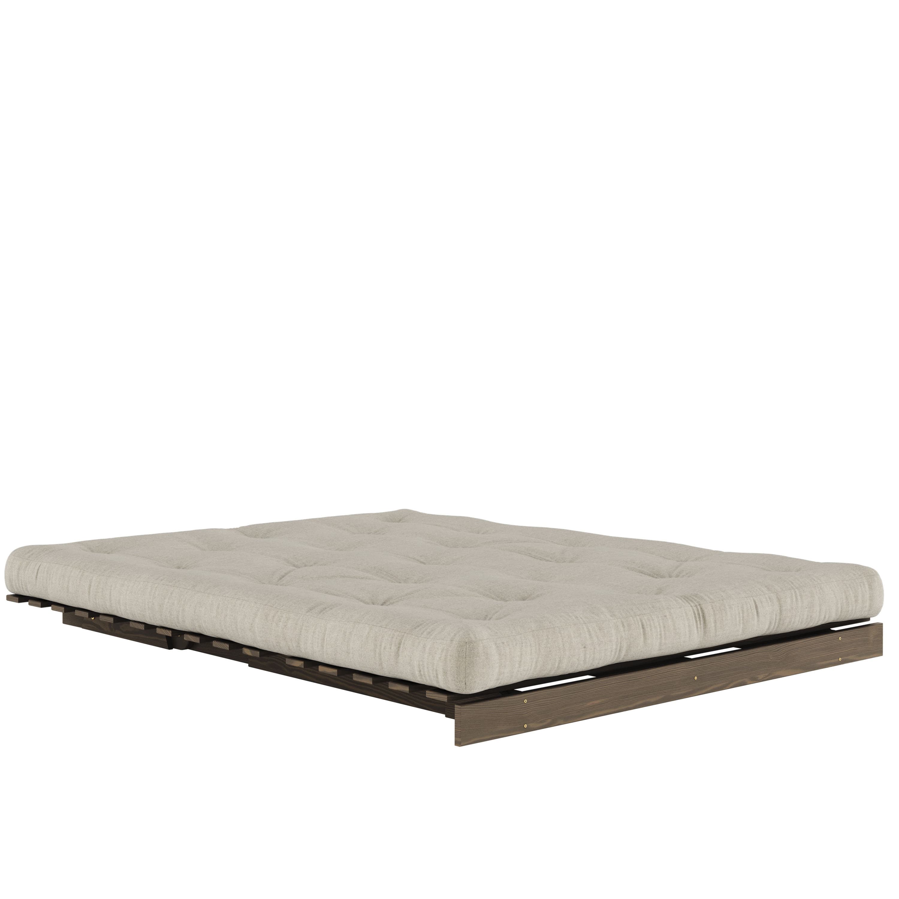 Roots Schlafsofa Braun/Leinen 160cm