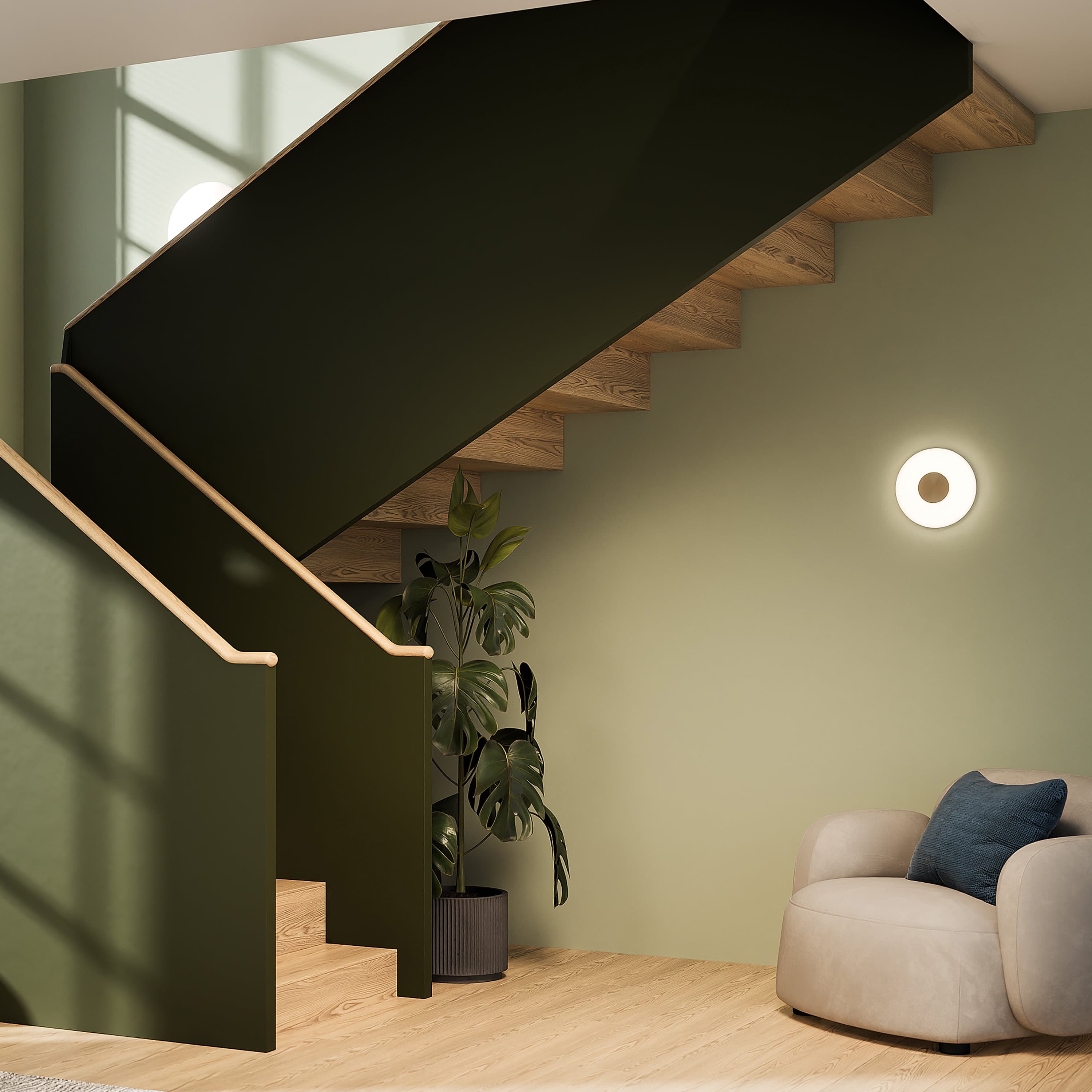 Glint Vägglampa Opal/Brushed Brass 25cm