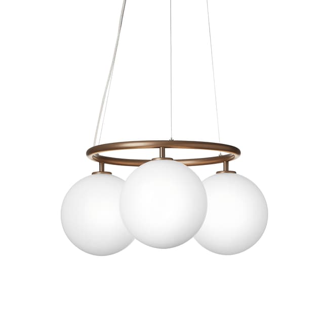 Miira 3 Circular Deckenleuchte Dark Bronze/Opal