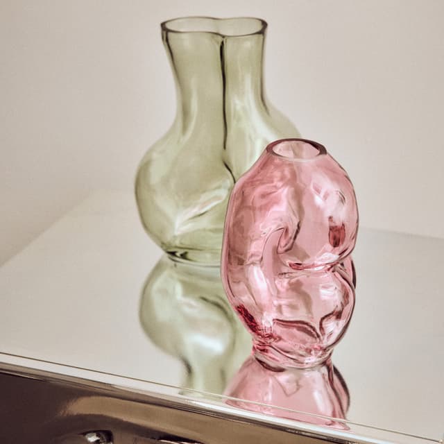 Gleam Vase Glas Olive 22cm