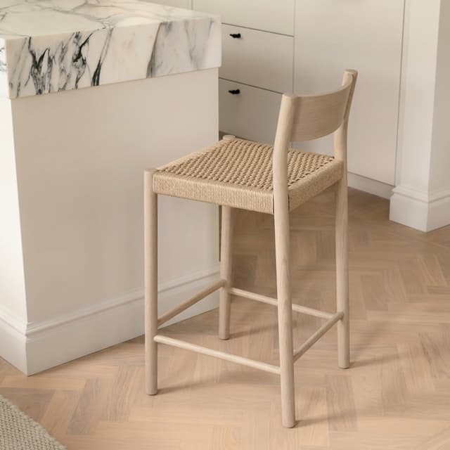 Colin Bar Stool White Oiled Oak