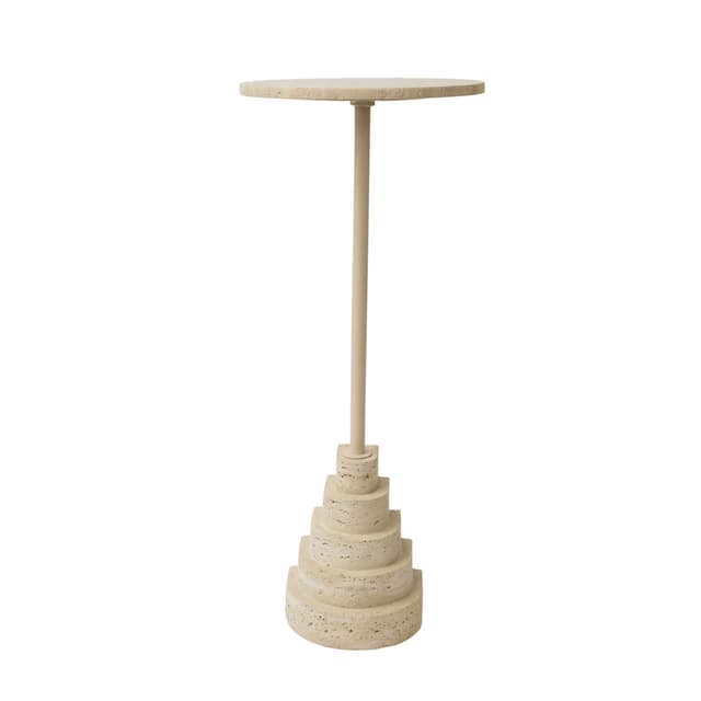 Solum Beistelltisch Light sand/Travertin 32x78
