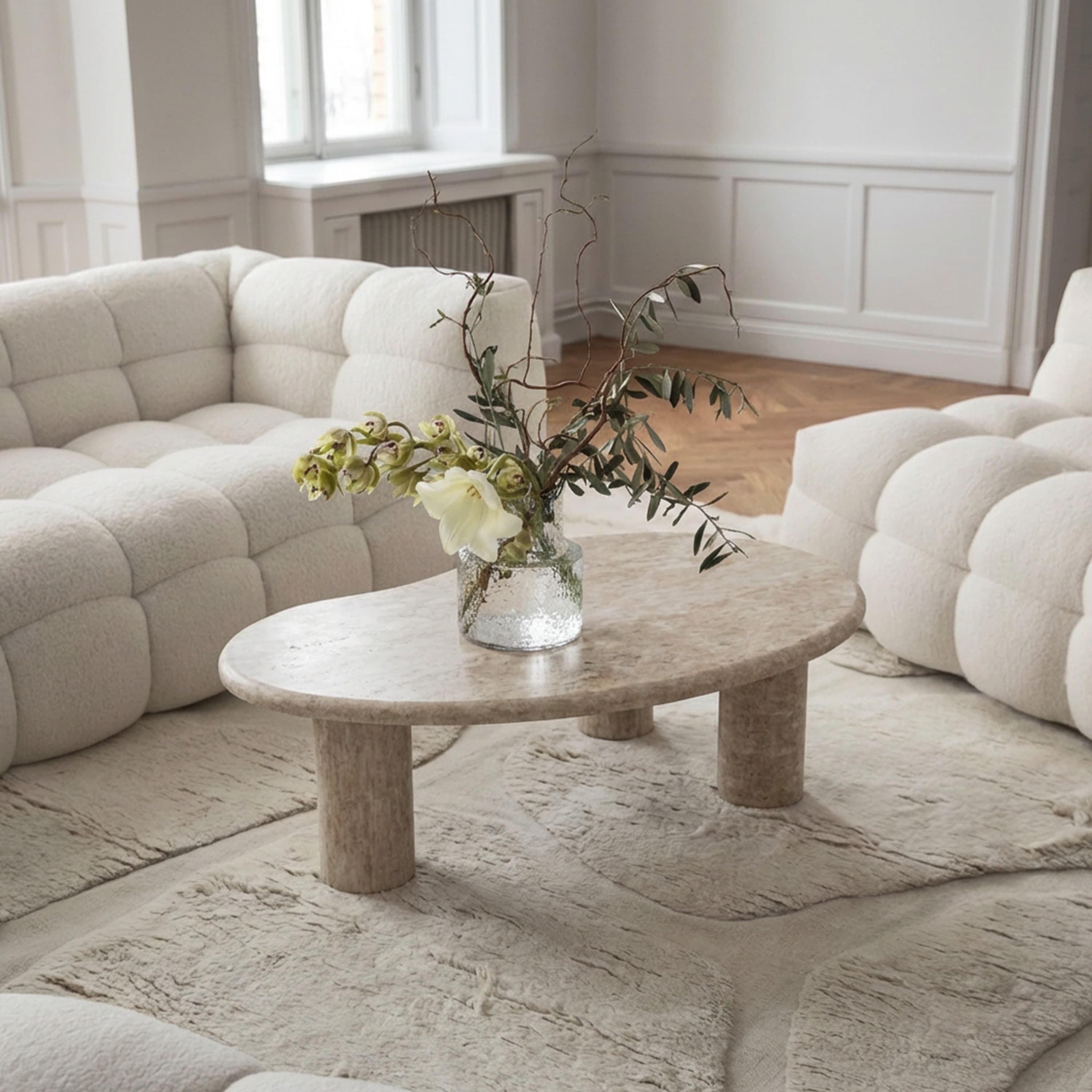 Luna Couchtisch Travertin 120cm