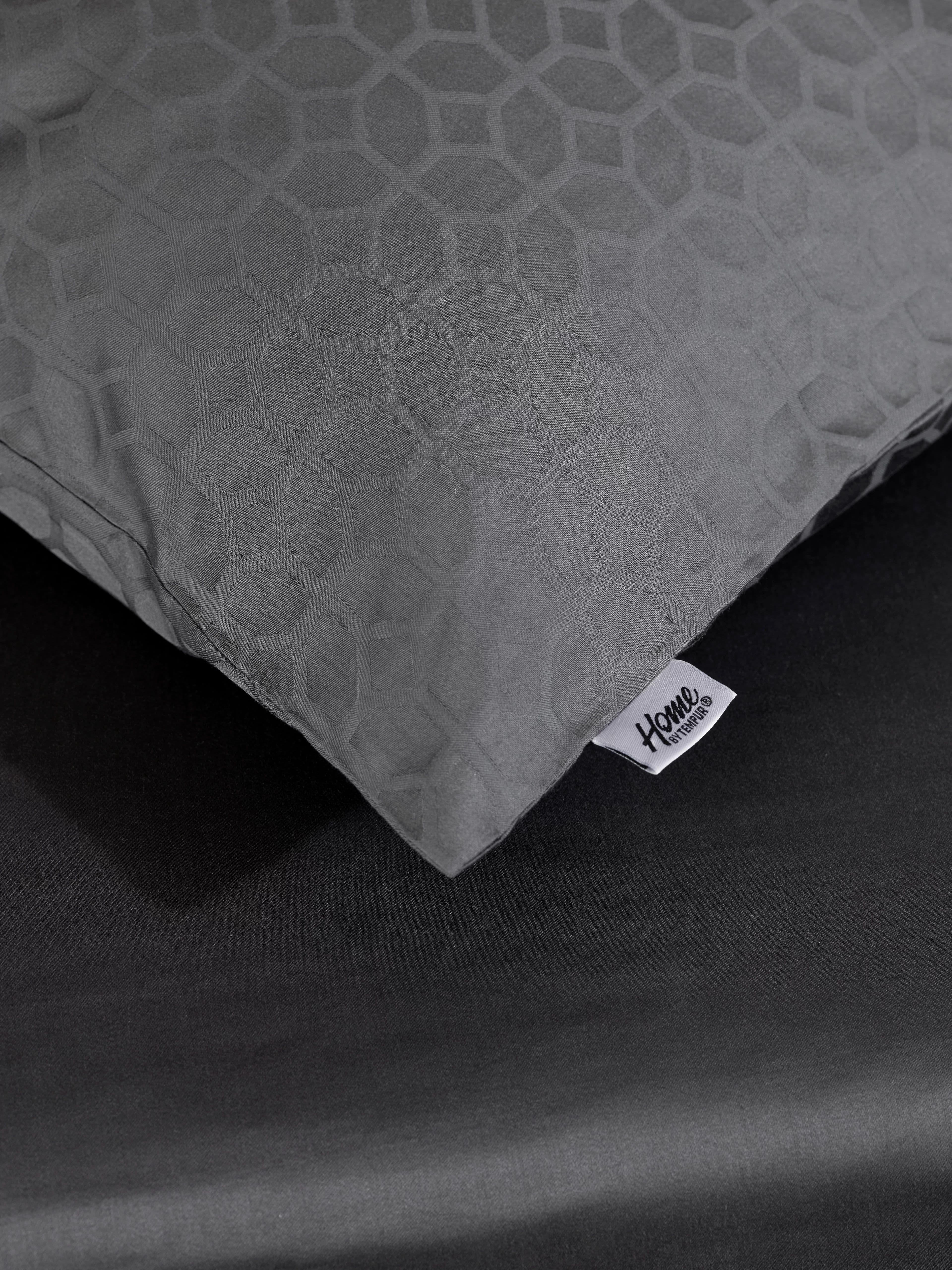 Satin Luxe Jacquard Duvet Cover Anthracite 225x220