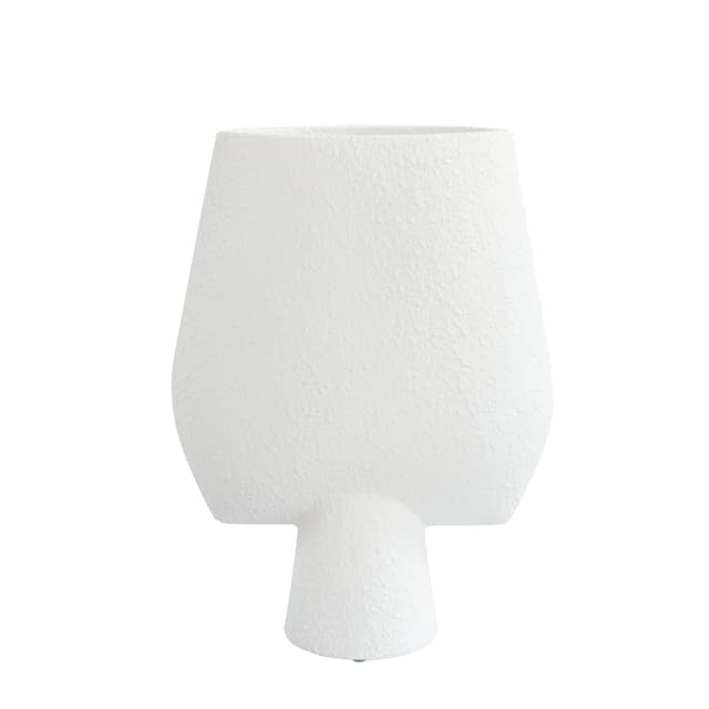 Sphere Vase Square Bubble White Big