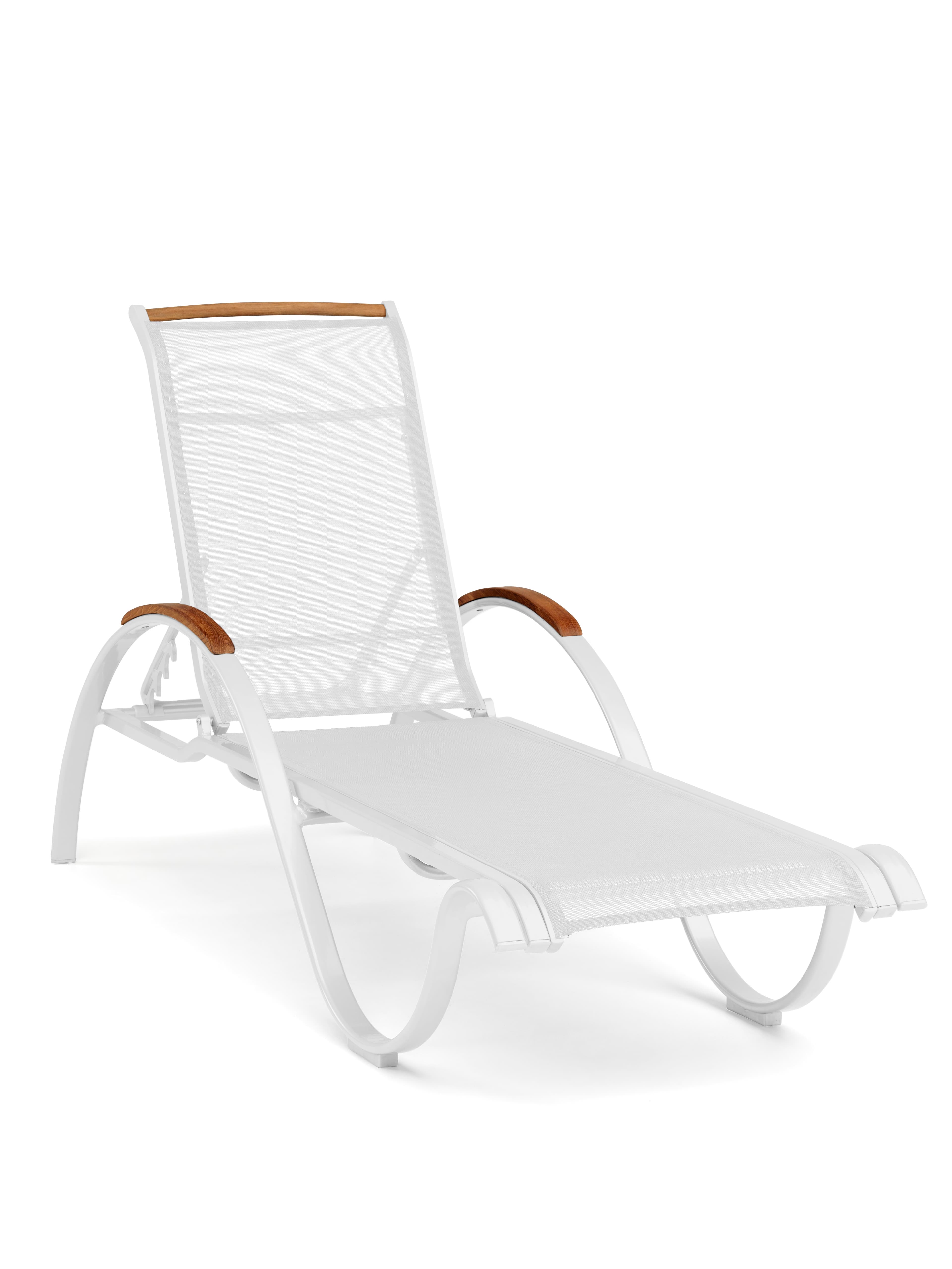 Nydala Sun Lounger White/Teak