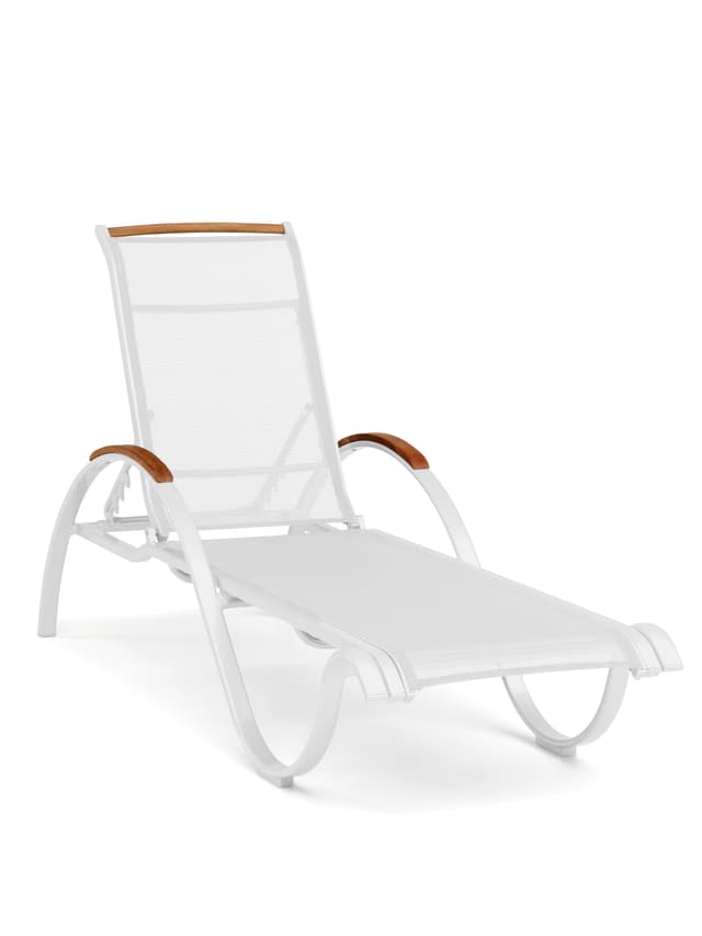 Nydala Sun Lounger White/Teak