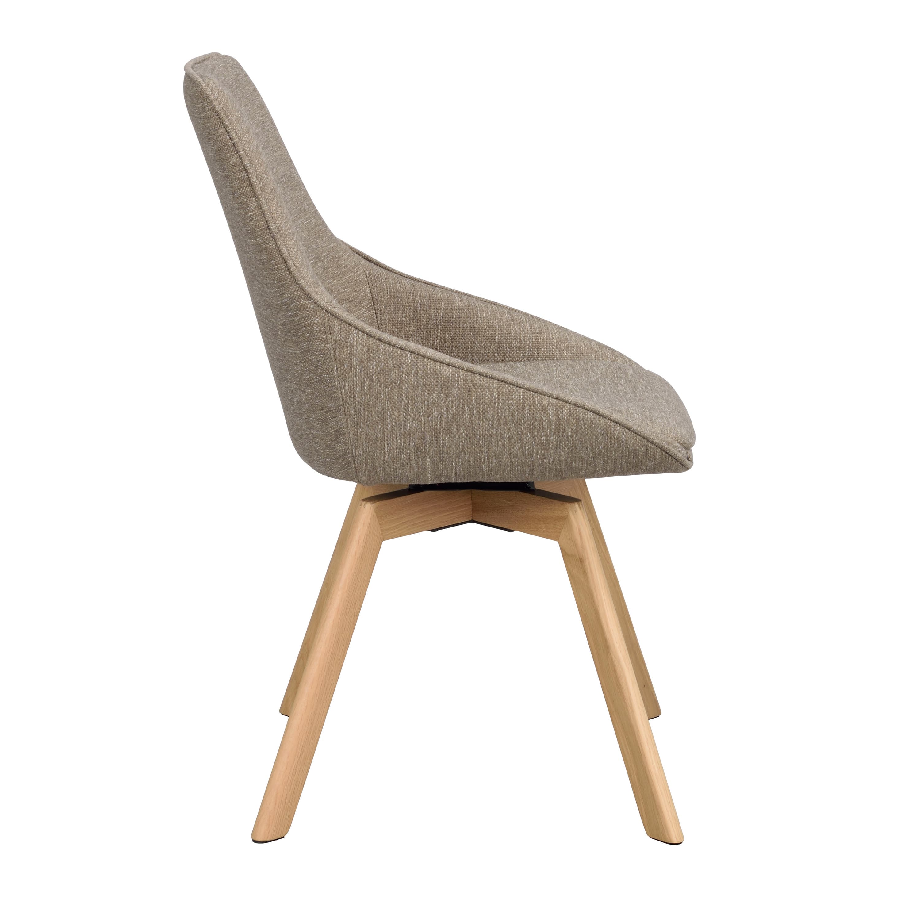 Alison Esszimmerstuhl Dunkelbeige/Eiche