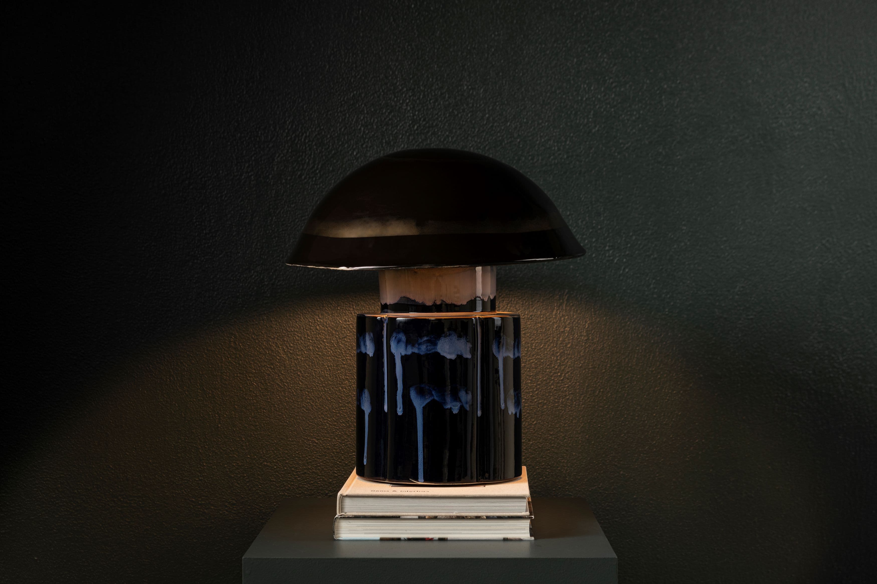 John Tischlampe Dunkelblau 40cm
