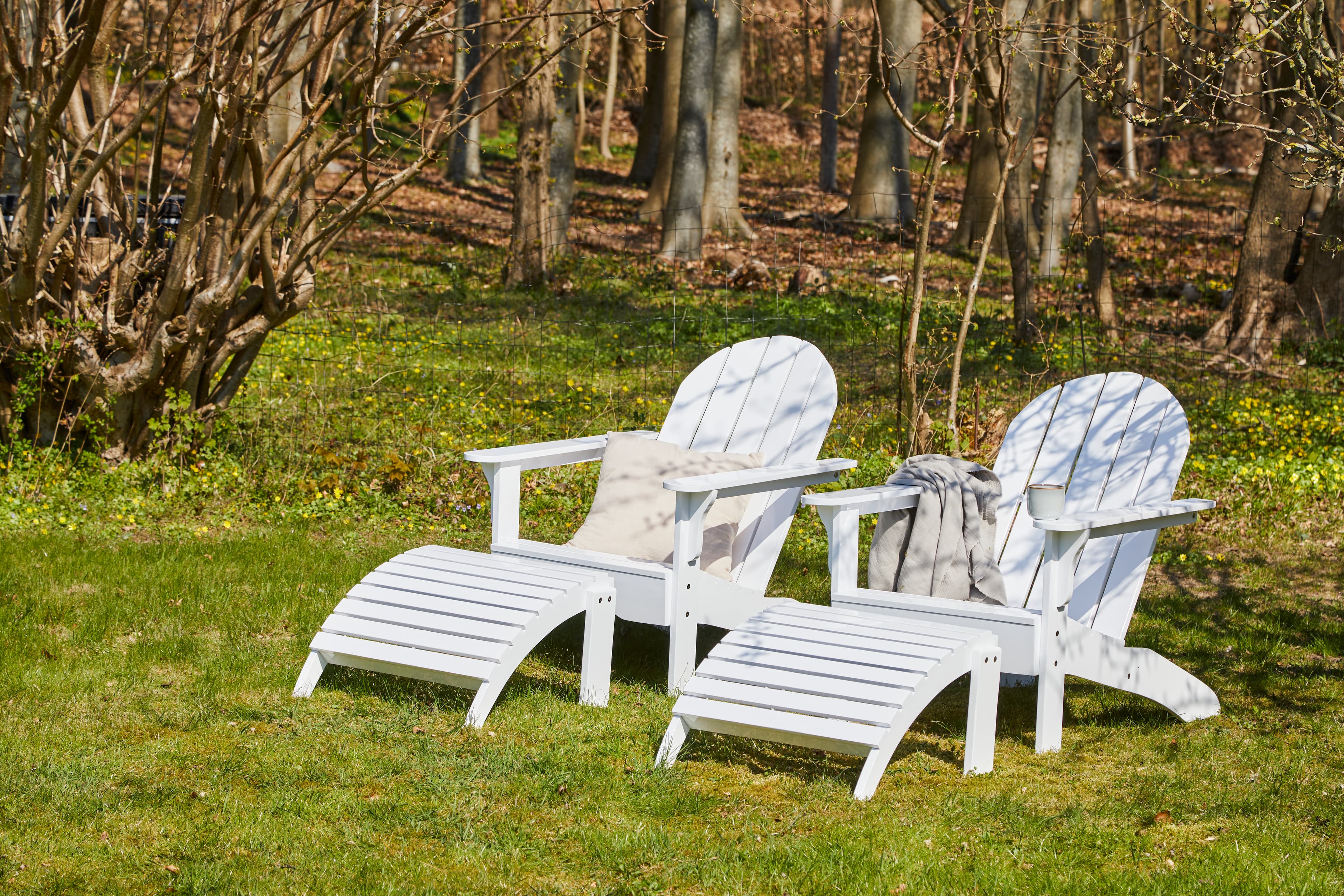 Adirondack Sun Lounger White