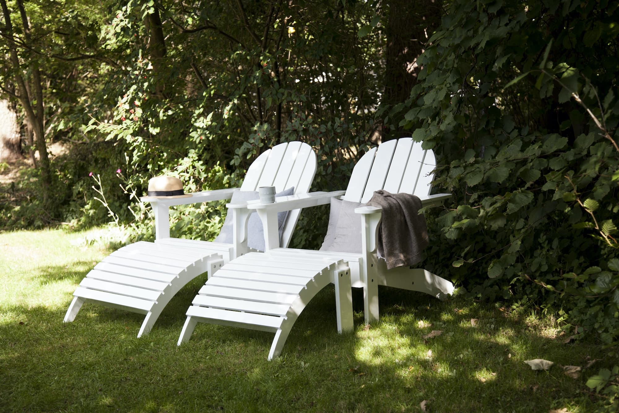 Adirondack Sun Lounger White