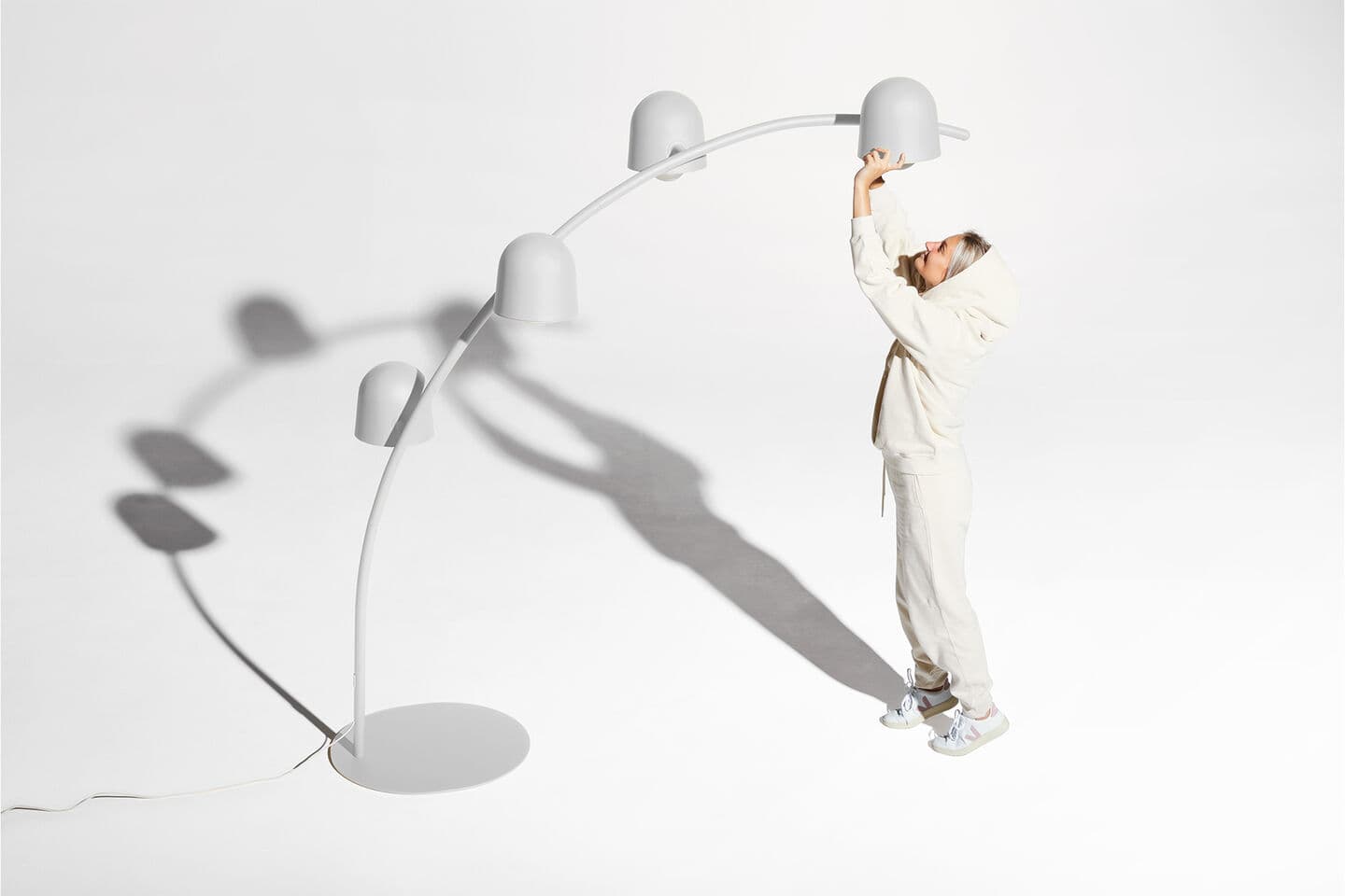 Big Lebow Golvlampe Grau