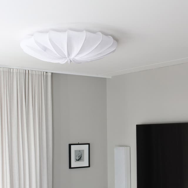 Anna Ceiling Lamp Linen White 80