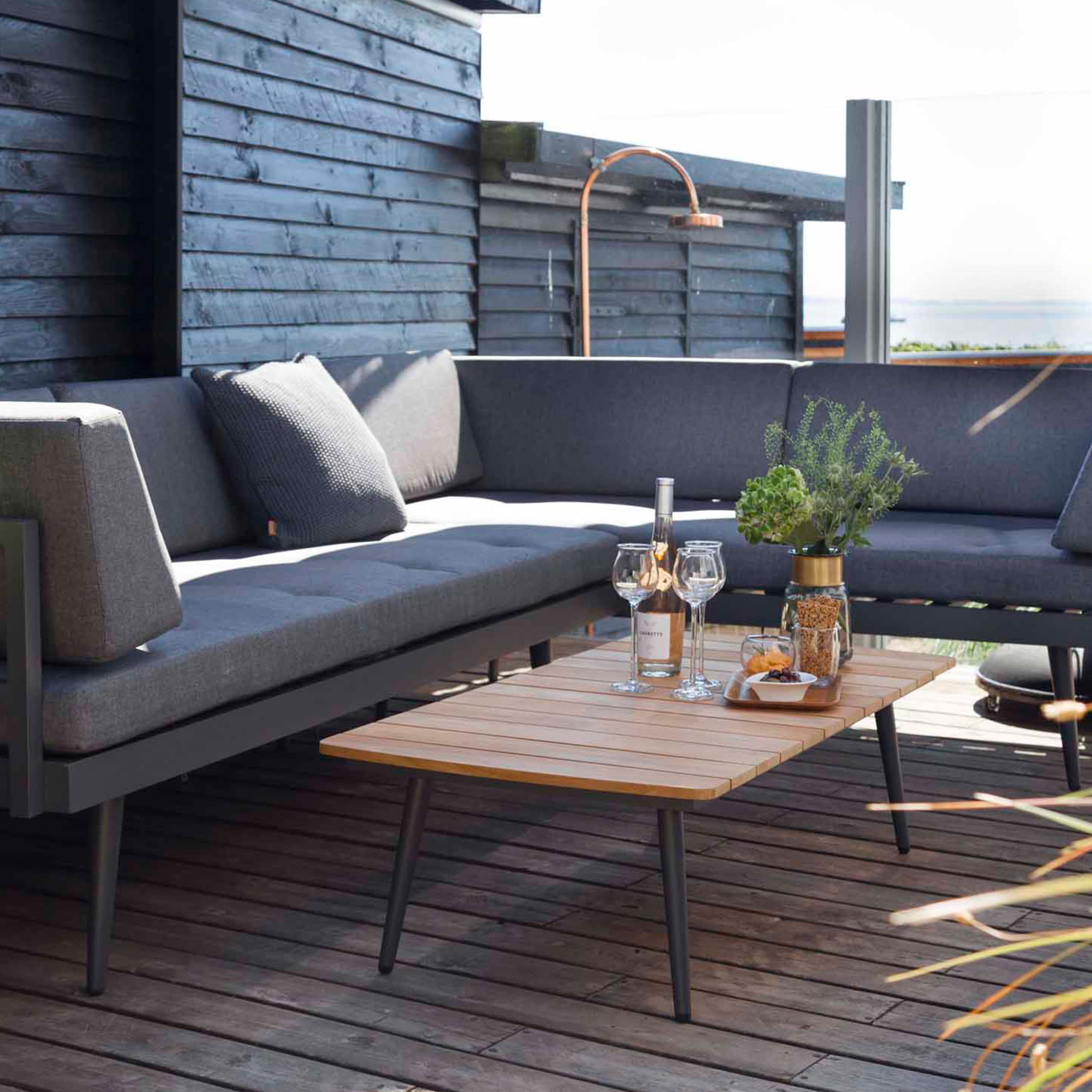 Rio Coffee Table Anthracite/Teak 120x60