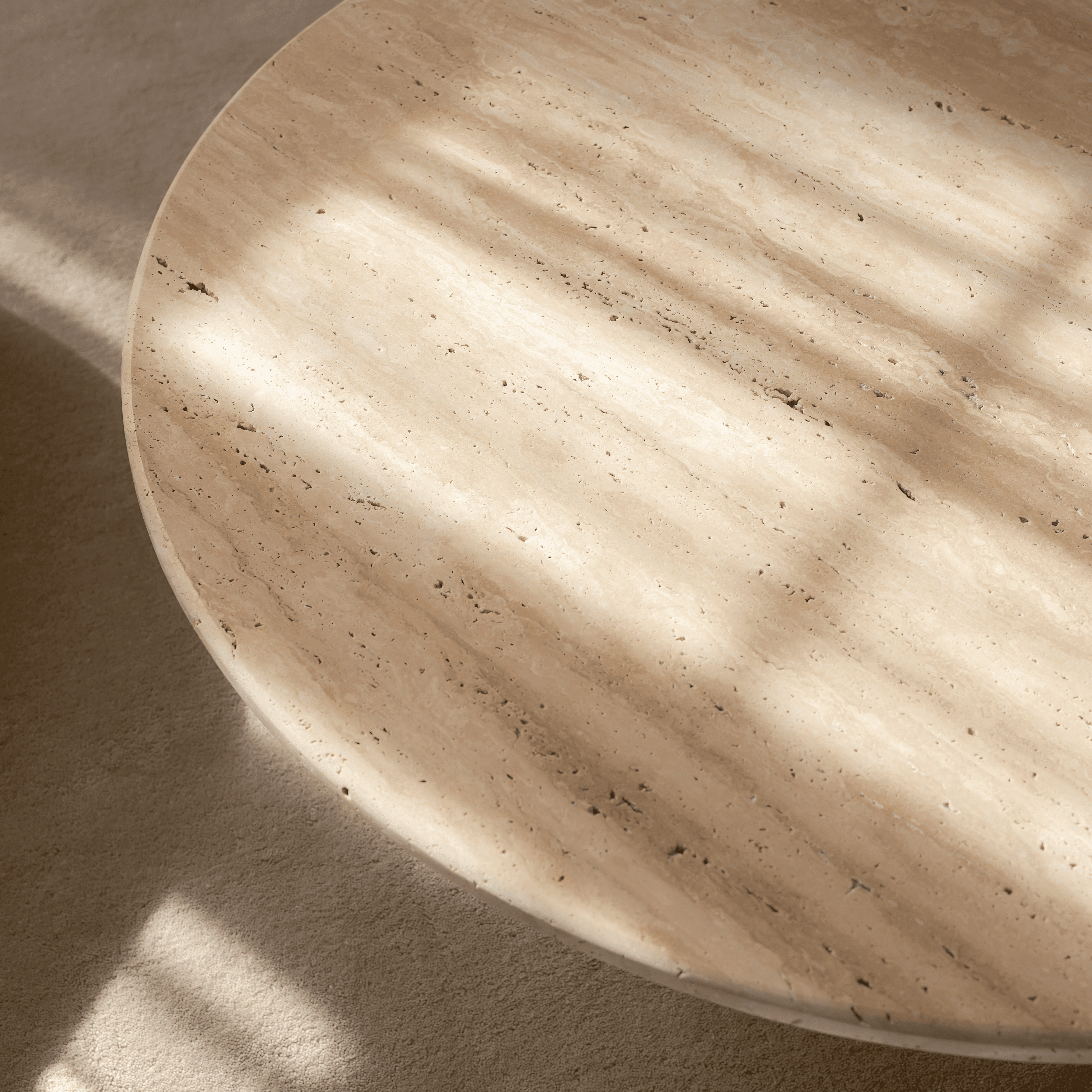 Nicola Coffee Table Travertine Ø95