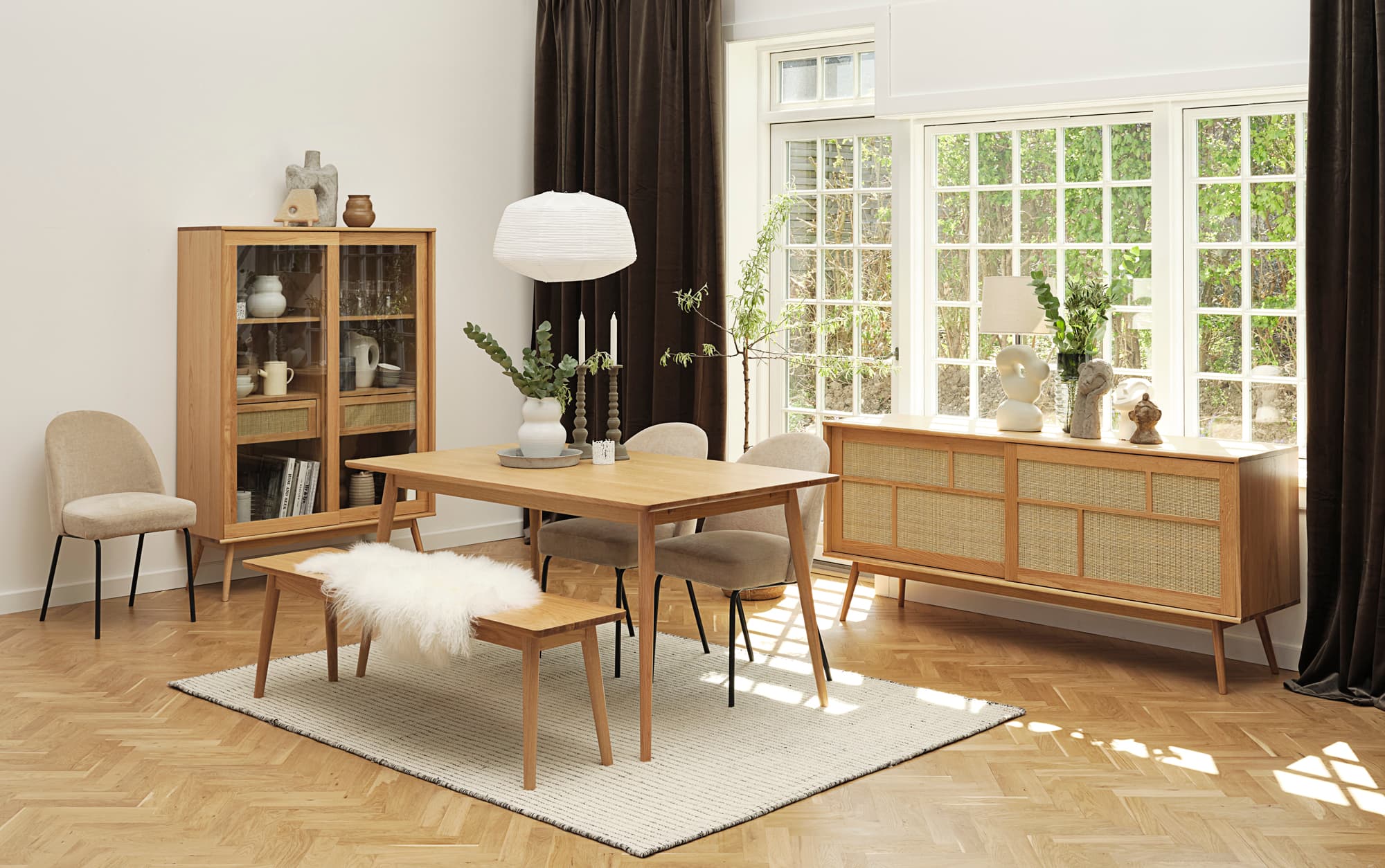 Sofia Sideboard Natural Oak 180cm
