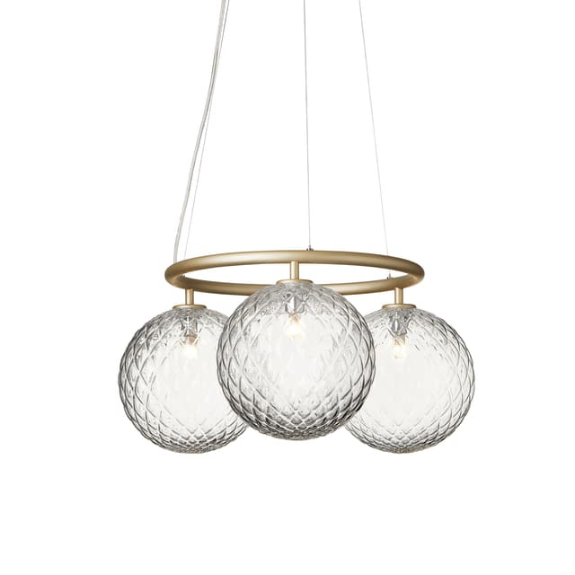 Miira 3 Circular ceiling lamp Brass/Optic Clear