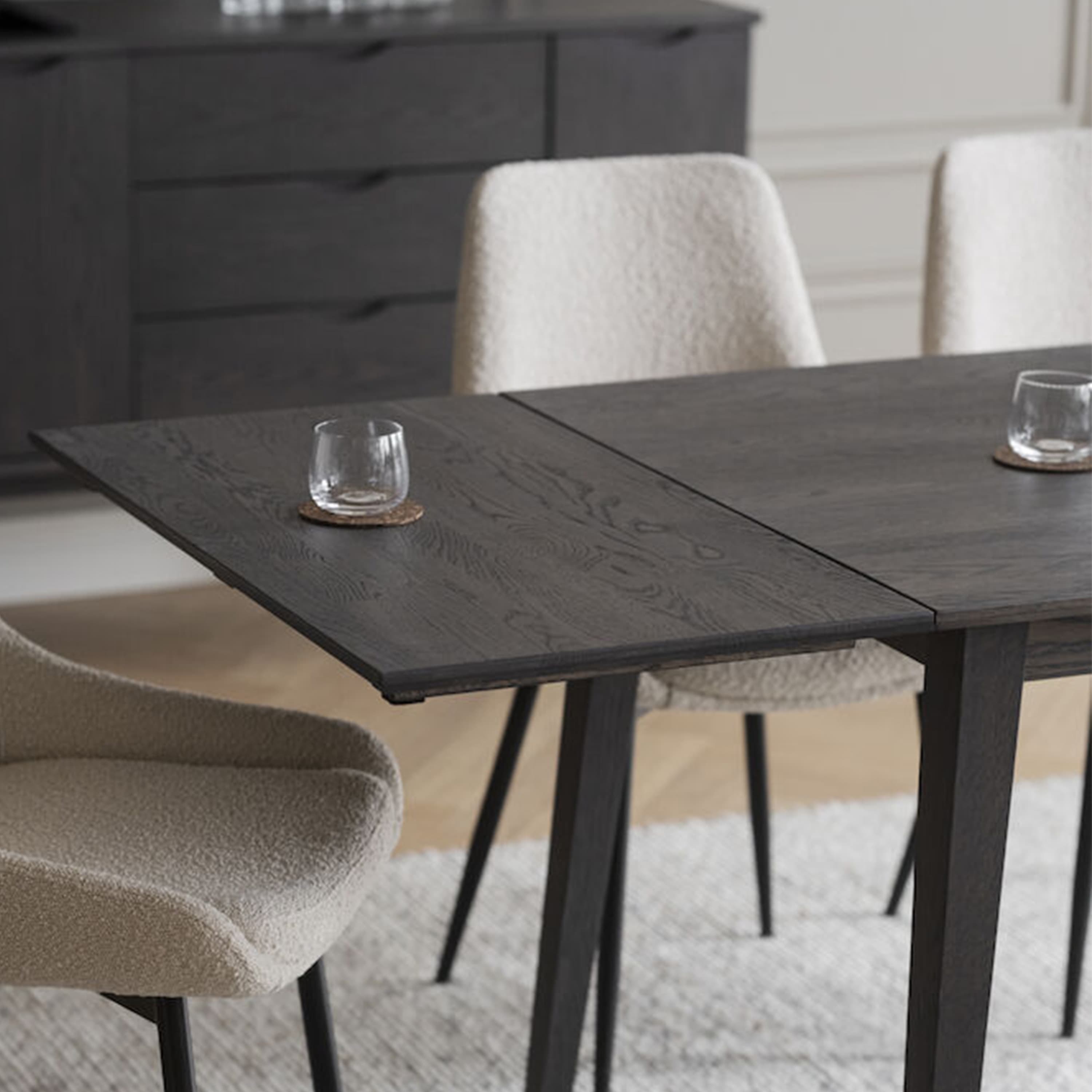 Filippa Klappentisch Dunkelbraune Eiche 80+45cm