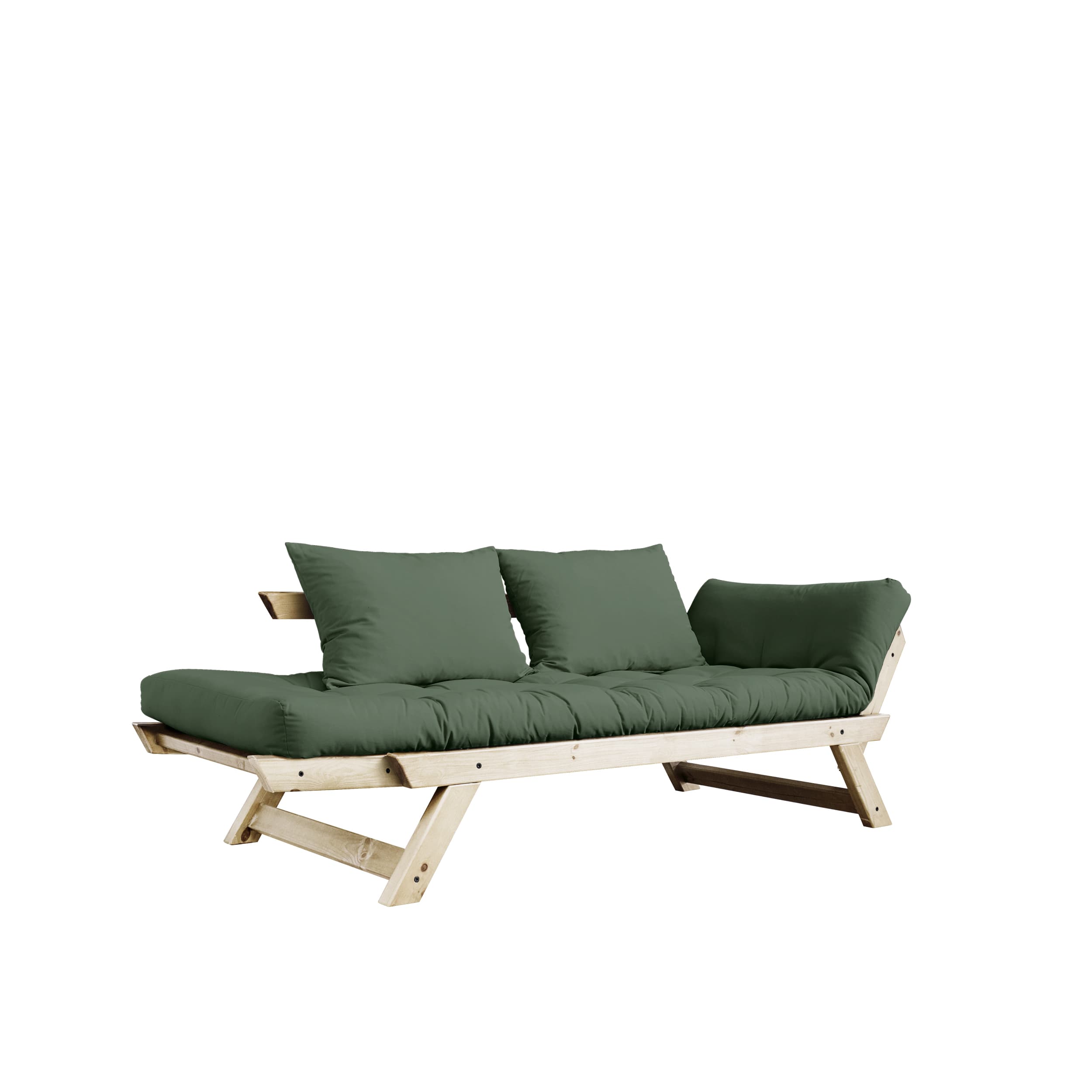 Bebop Tagesbett Natur/Olivgrün 174cm