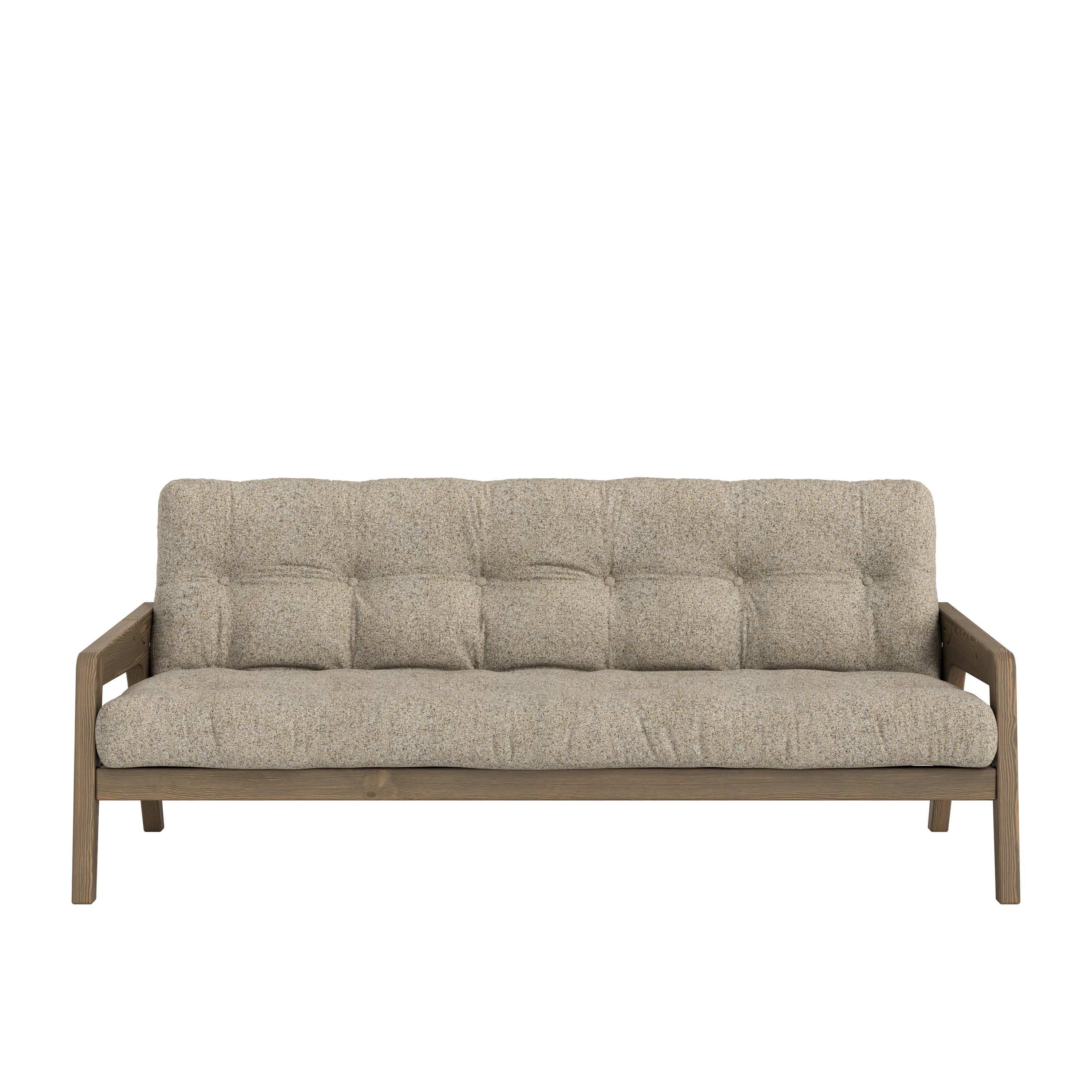 Grab Sofa Bed Carob Brown Lacquered/Warm Sand 204cm