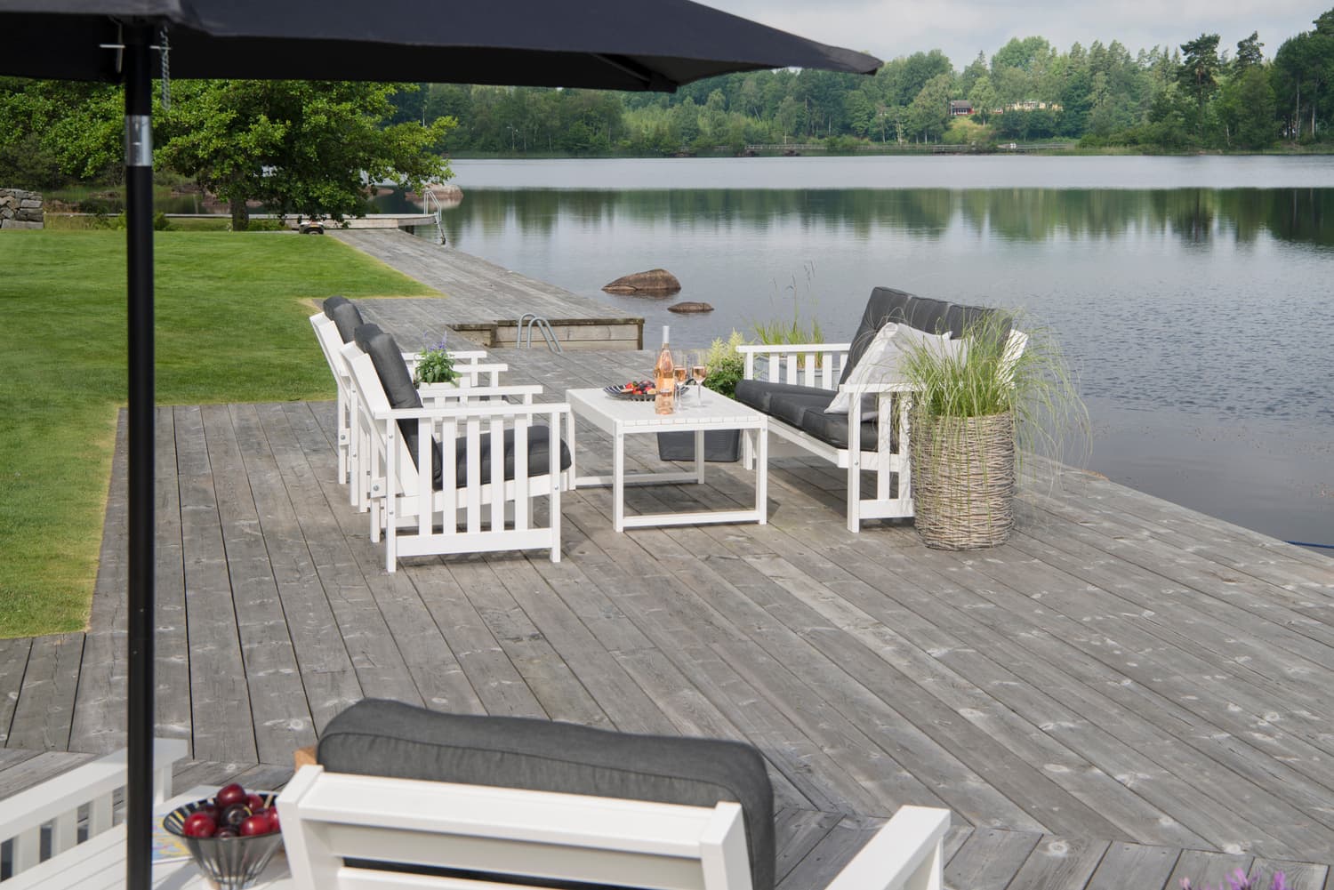 Gotland Couchtisch Weiß 60x120