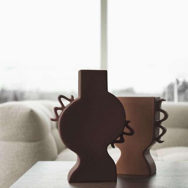 Flat Vase Terrakotta 25 cm