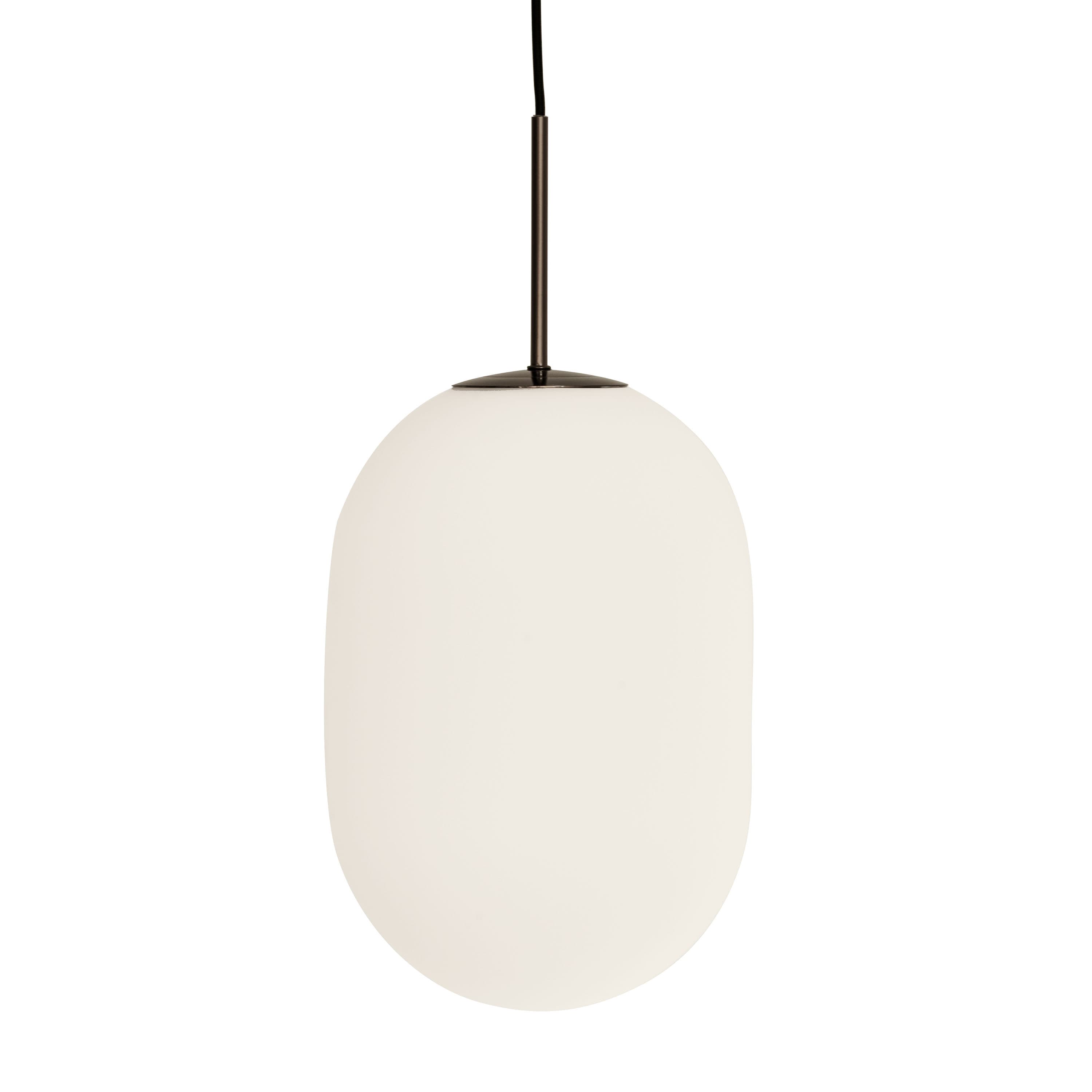Noor Deckenleuchte Opal/Schwarz Large