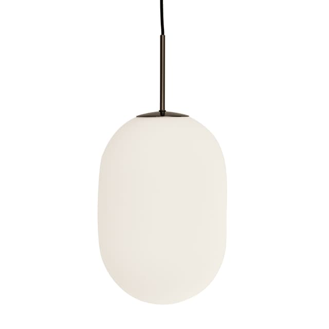 Noor Deckenleuchte Opal/Schwarz Large