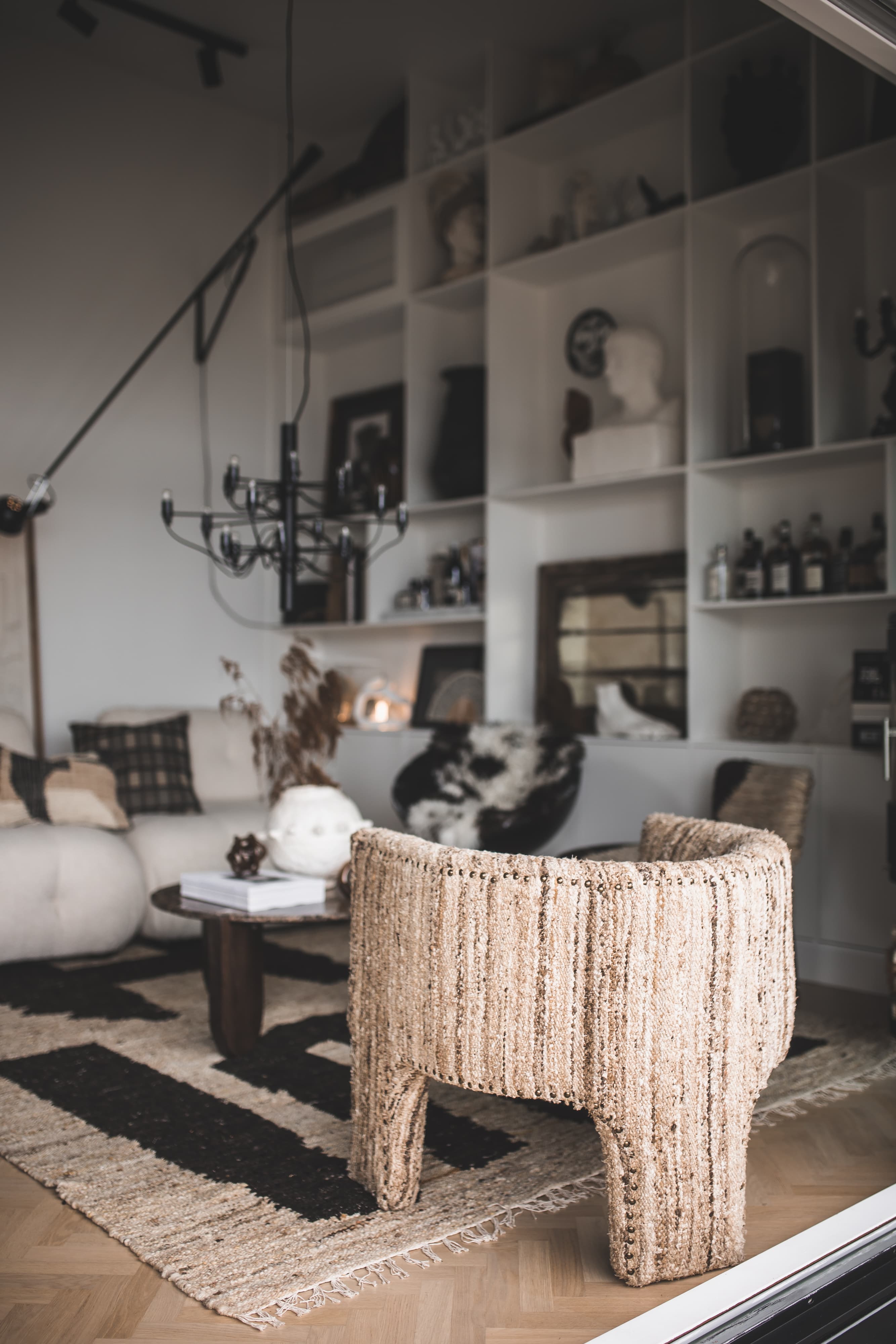 Nira Wollteppich Beige/Braun 200x300